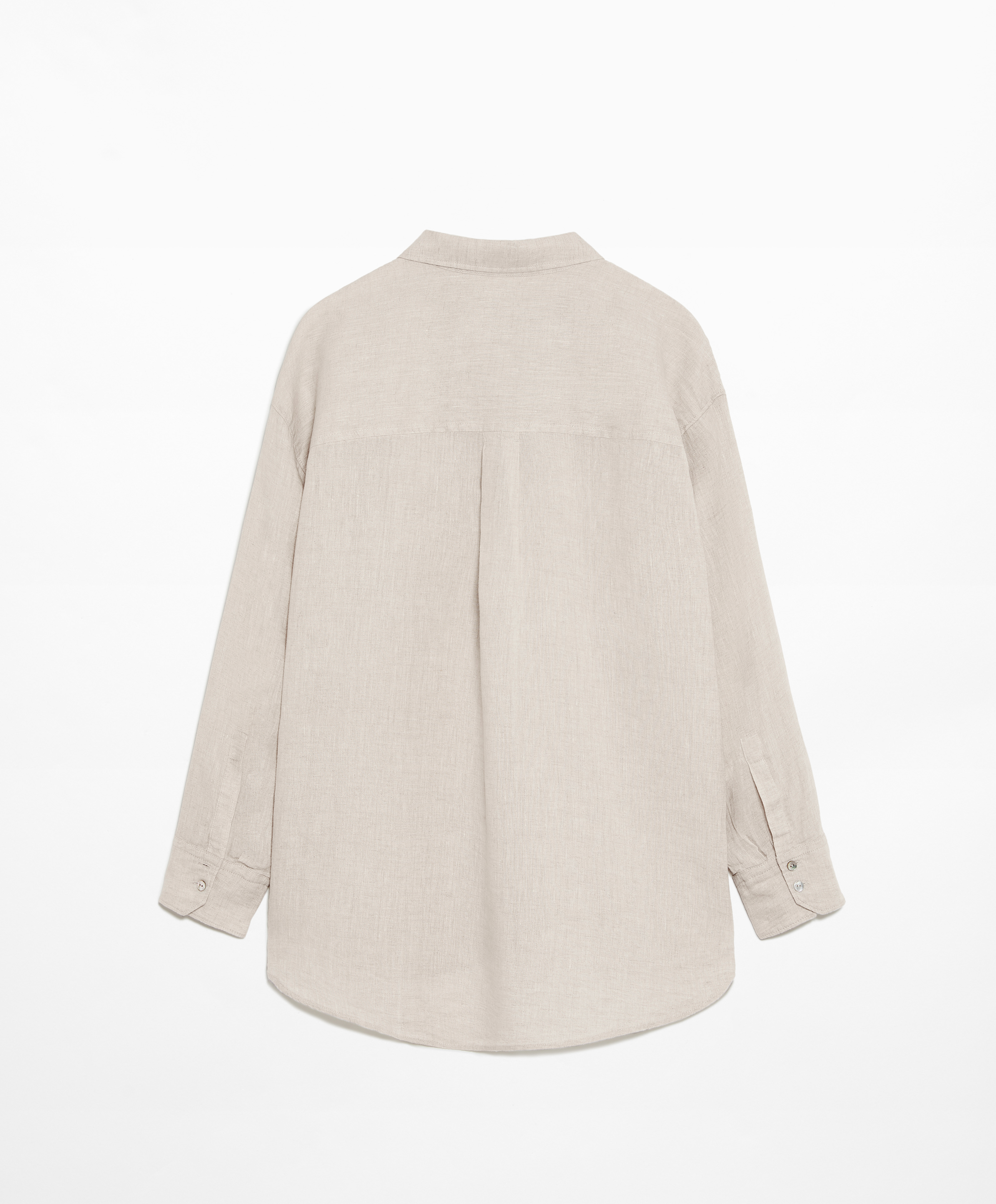 100% linen long-sleeved shirt