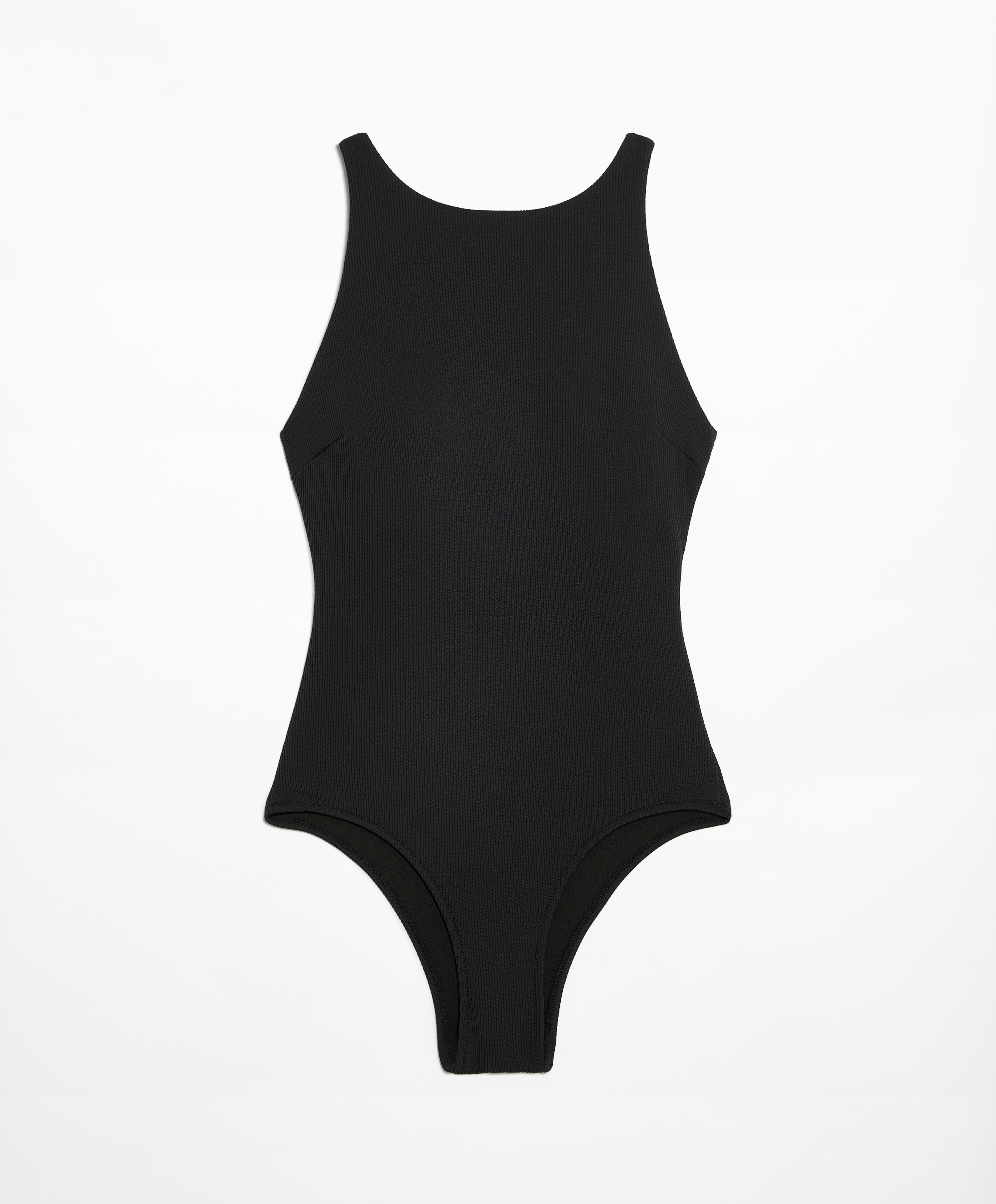 Rib halter swimsuit