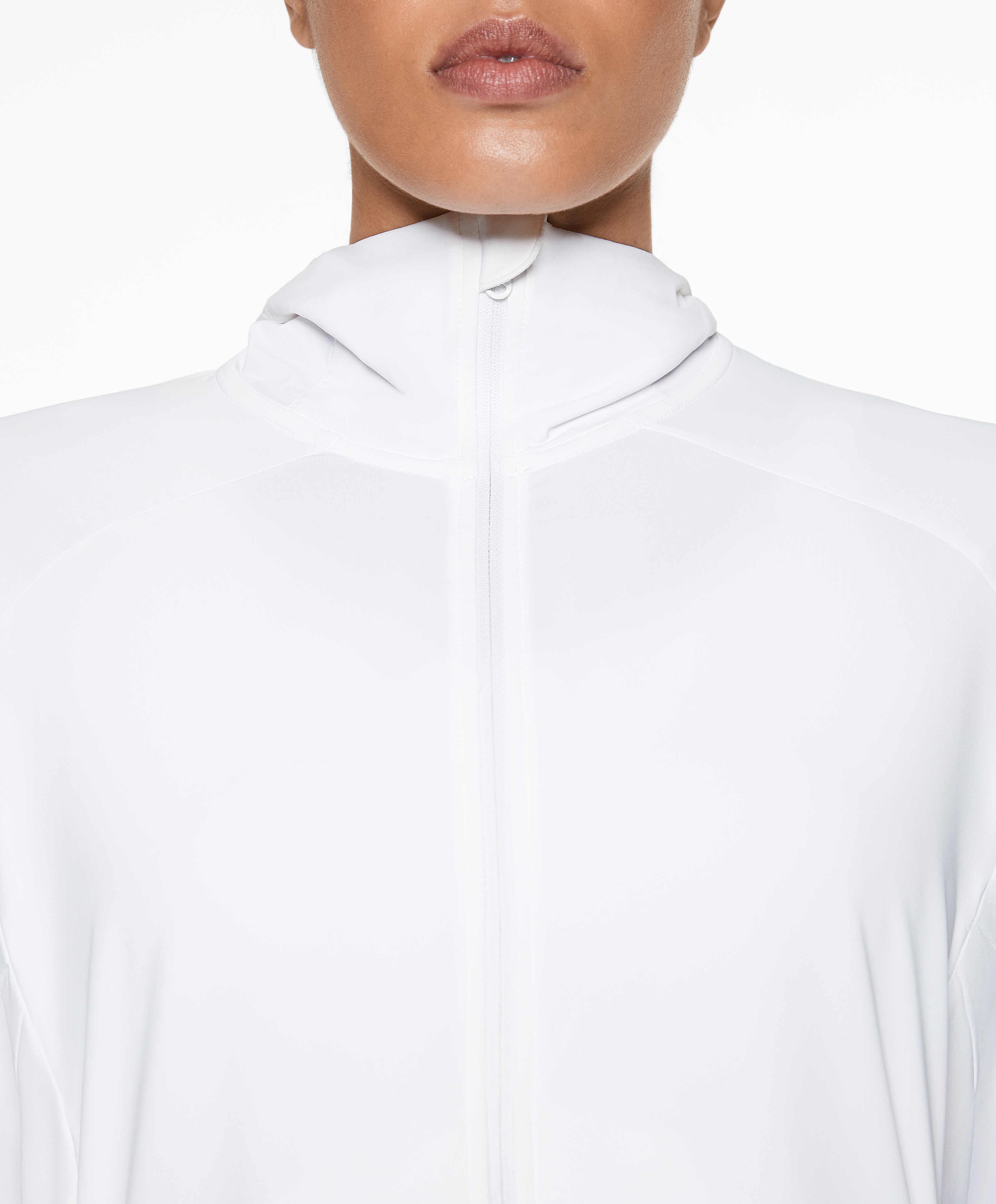 Cool-touch hooded technical jacket