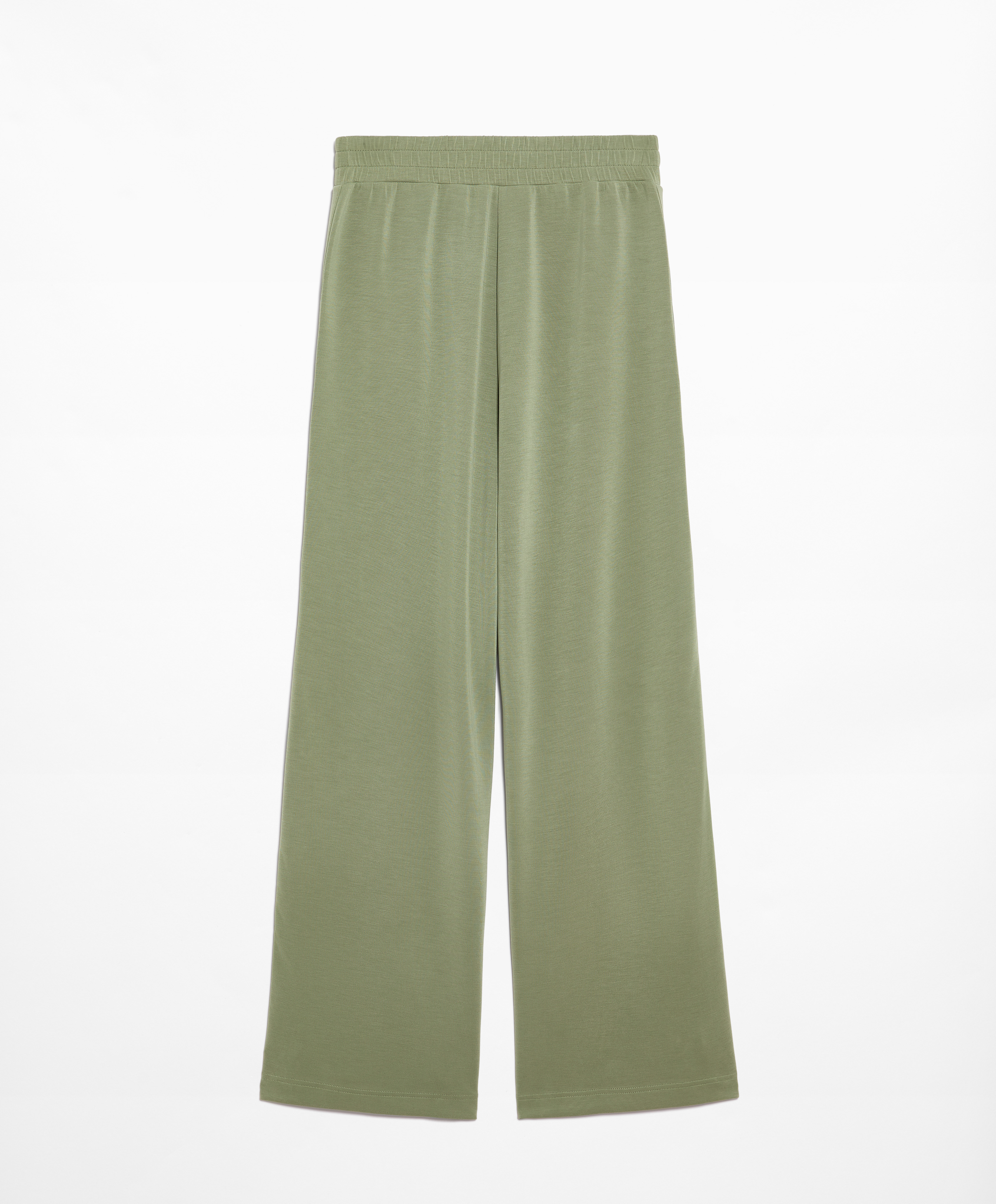 Soft-touch wide, straight-leg trousers with modal and buttons
