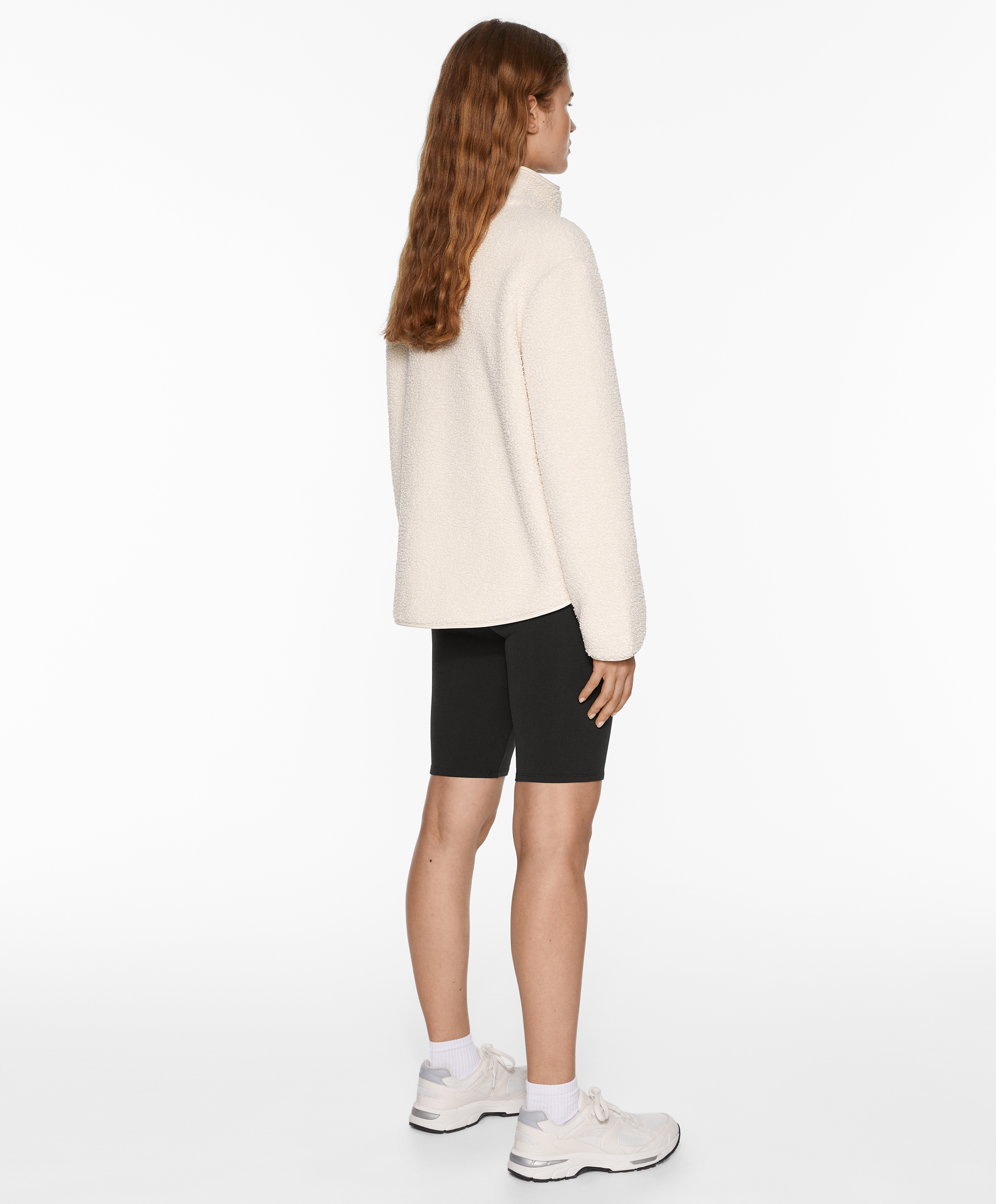 Faux-shearling sweatshirt