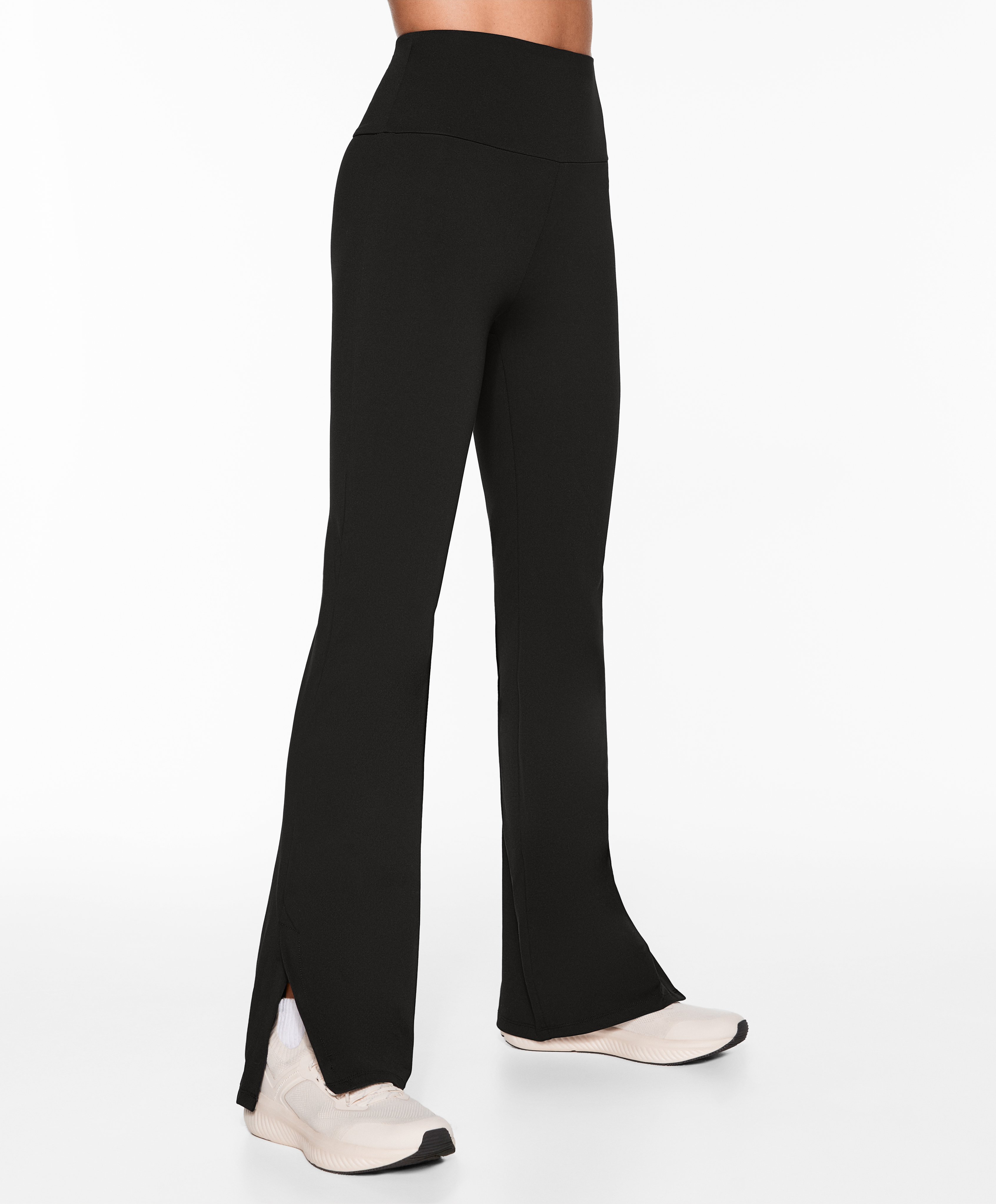Comfortlux slit flare trousers