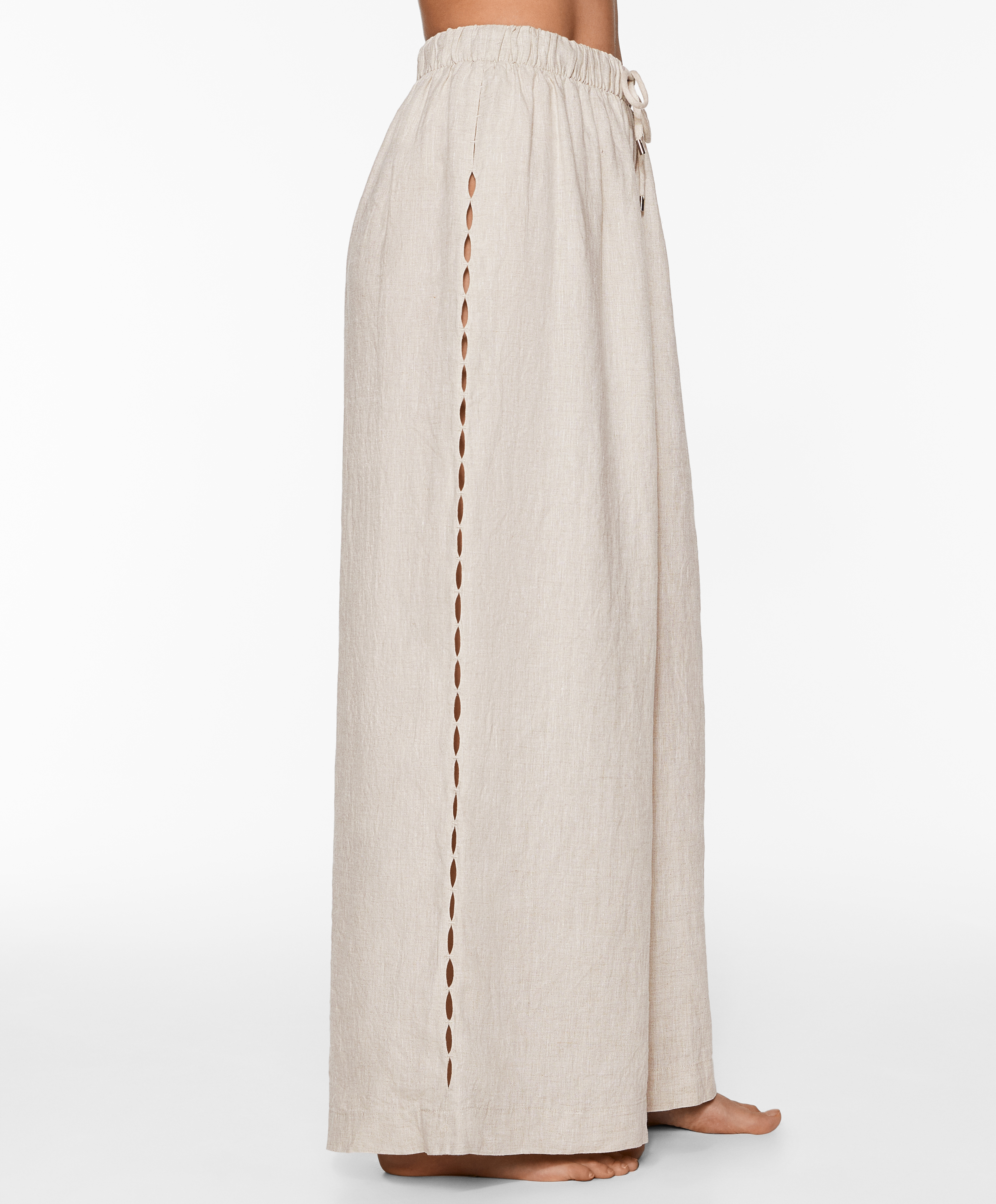 Straight cut 100% linen trousers