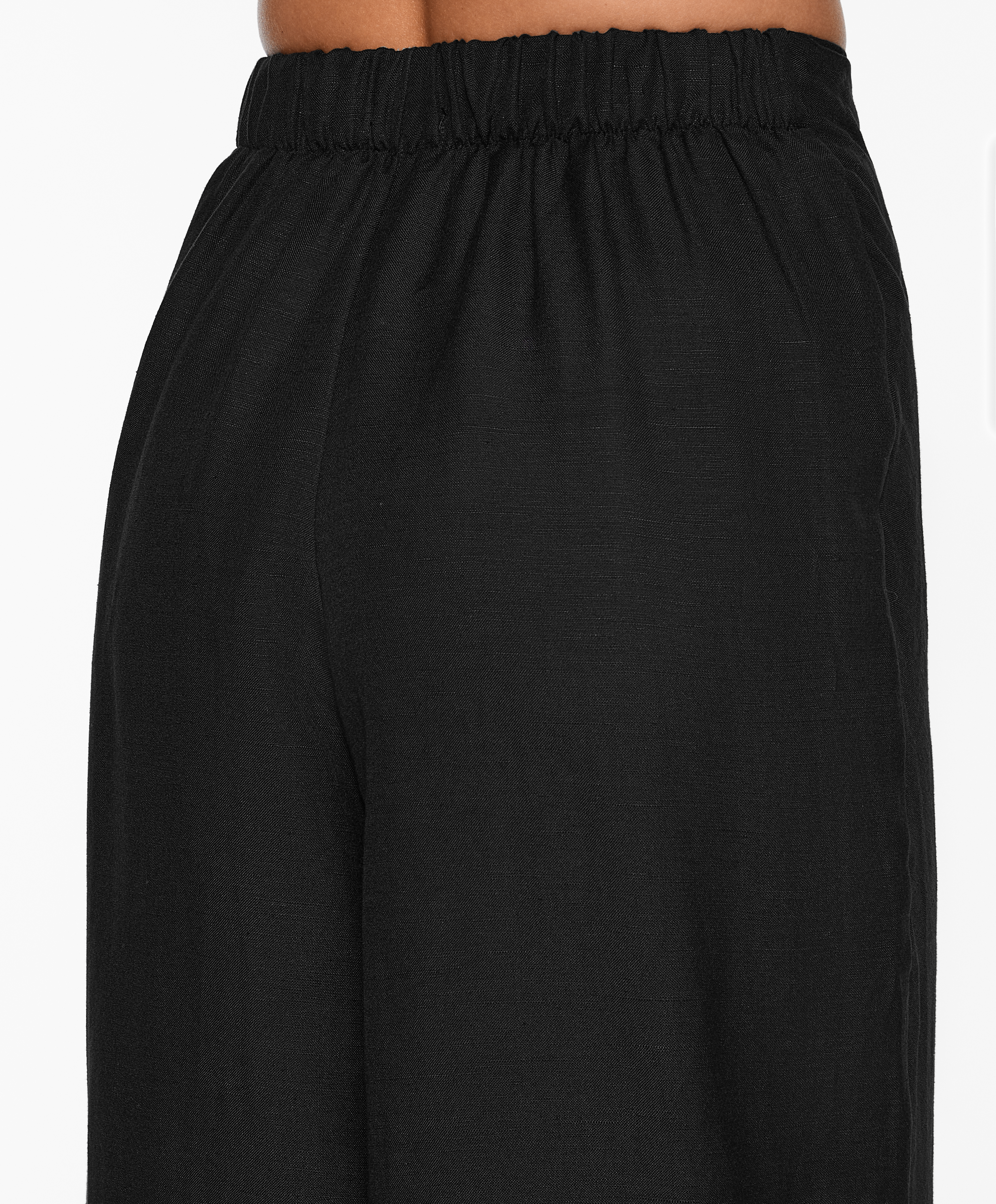 Wrap trousers with linen