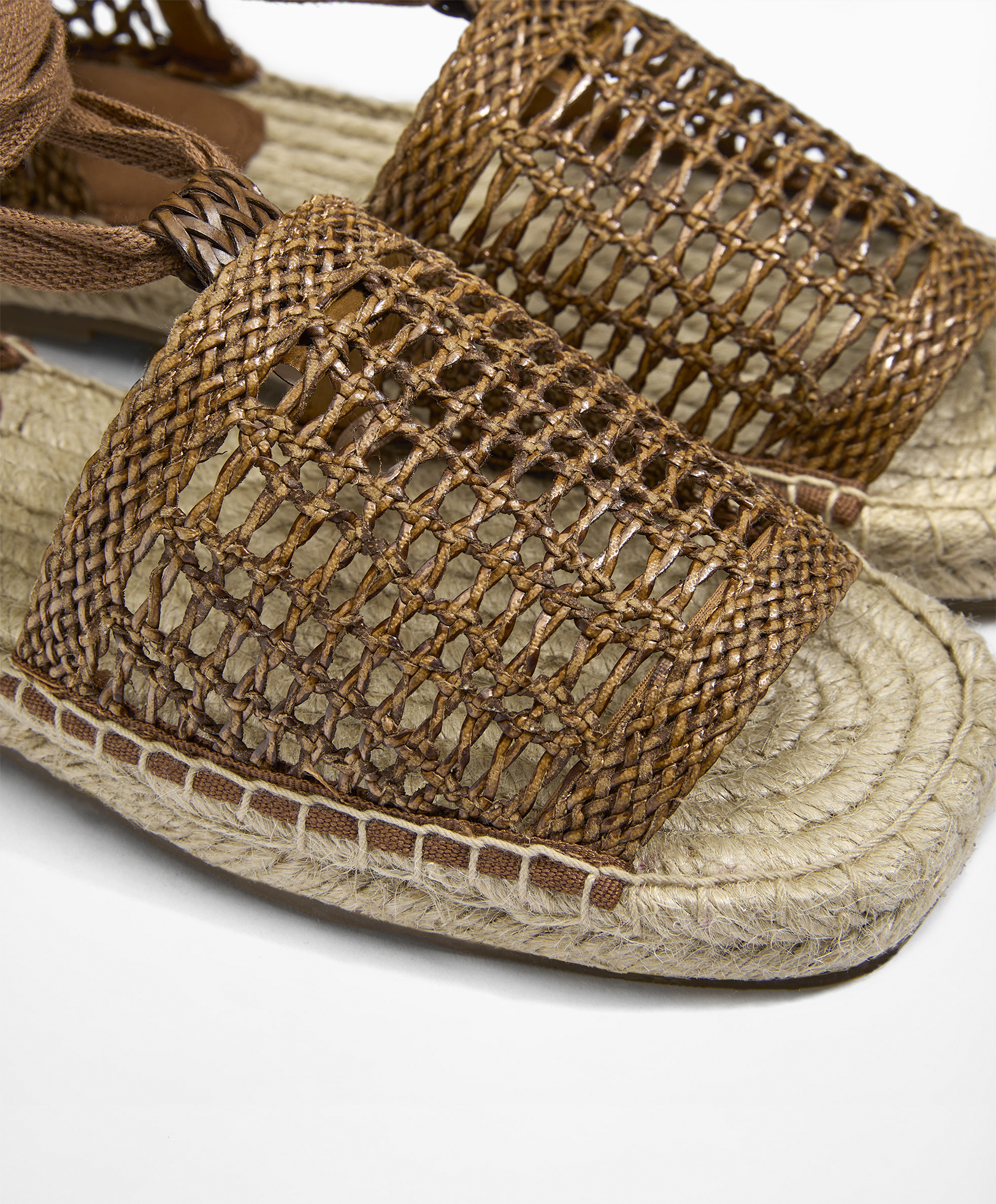 Braided jute sandals