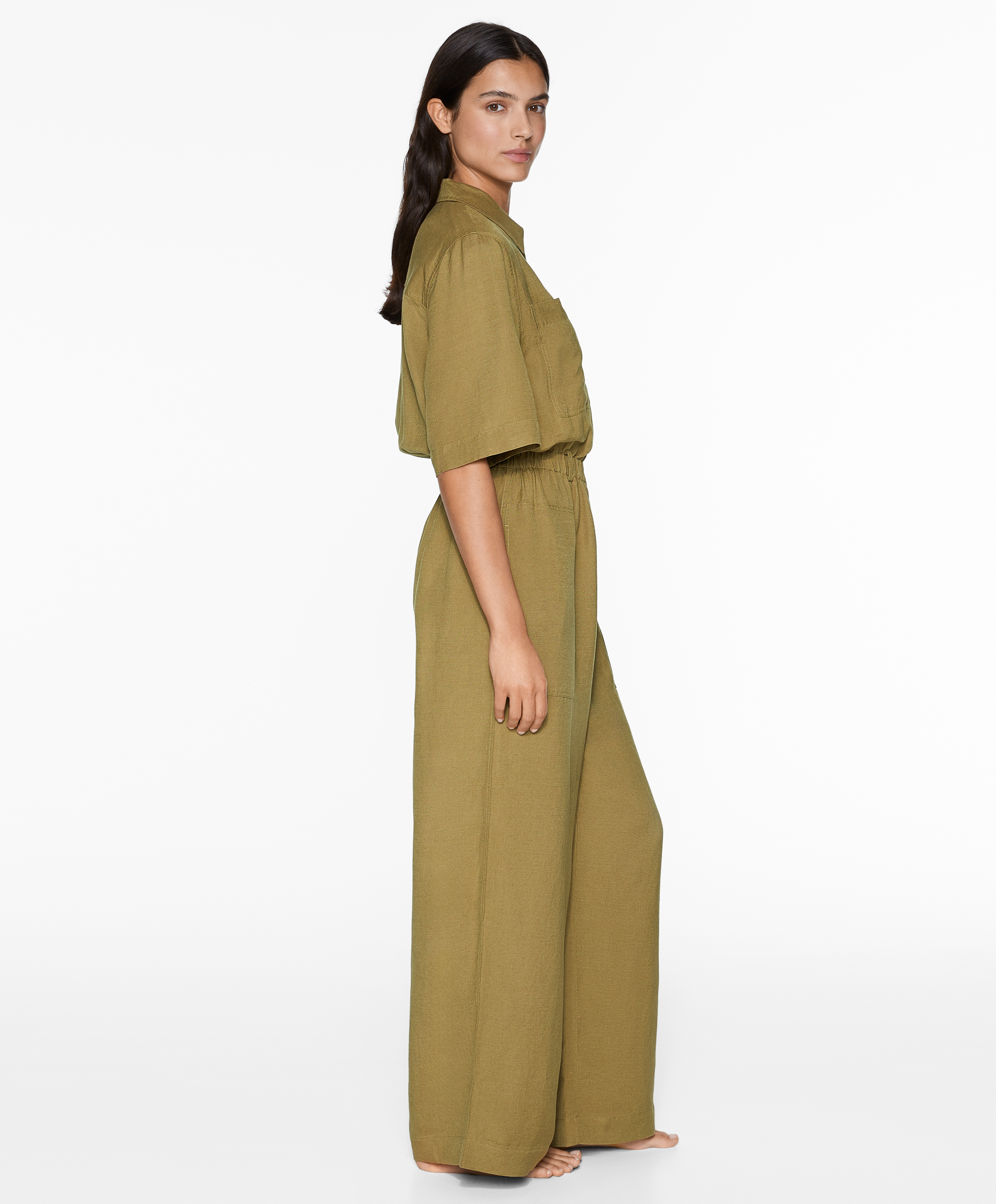 Linen blend jumpsuit