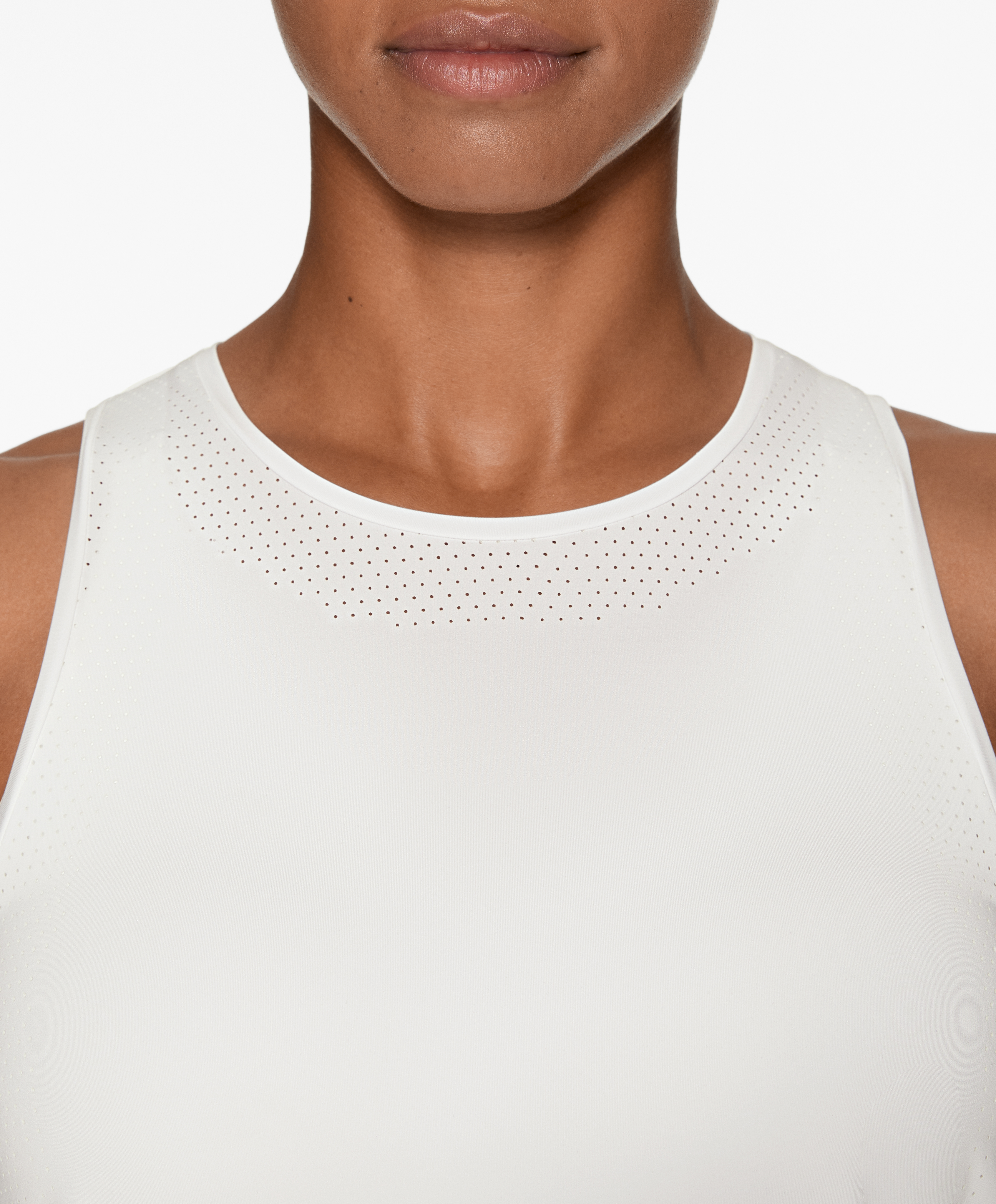 Sleeveless technical T-shirt with open back