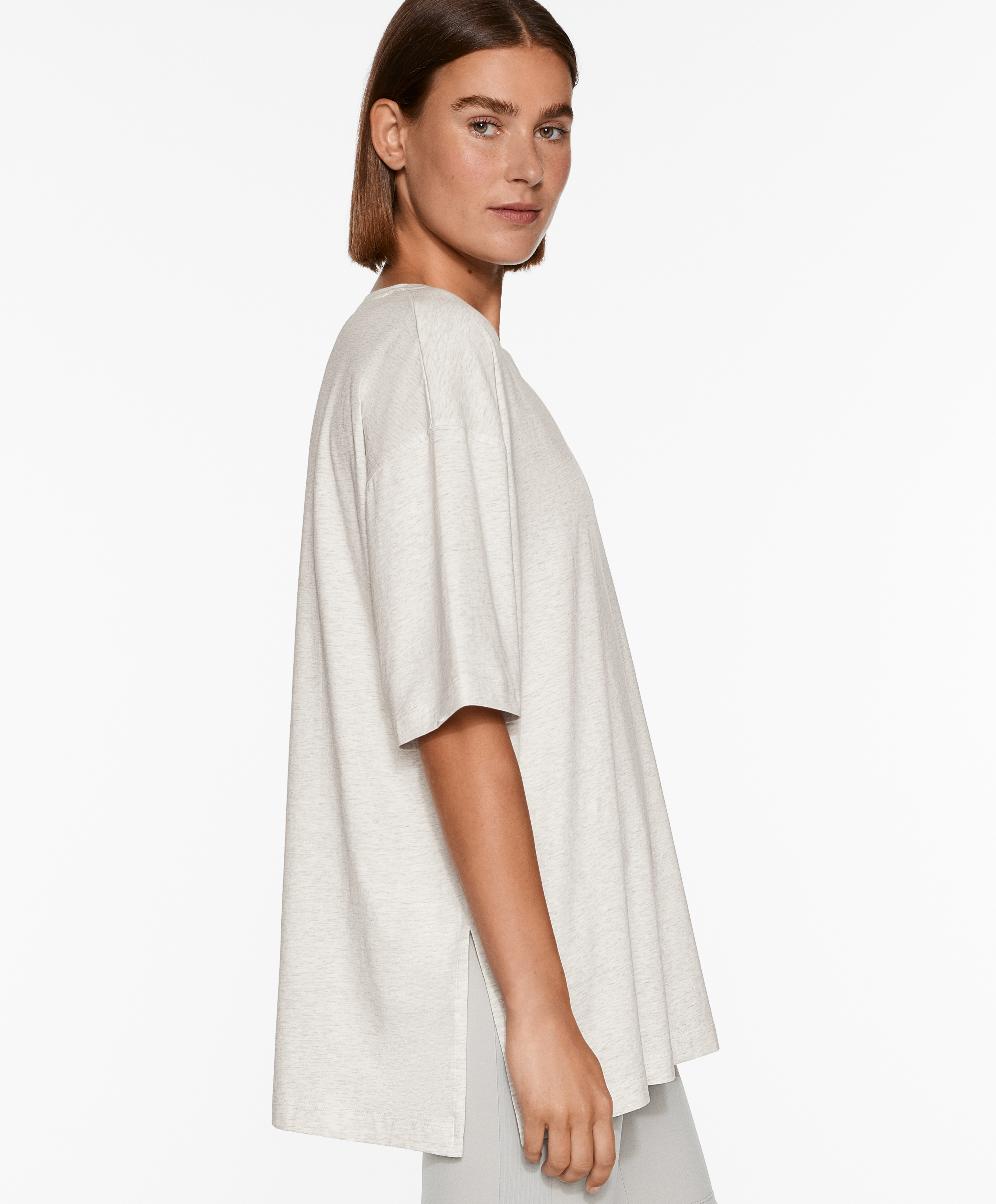 Short sleeve cotton blend T-shirt