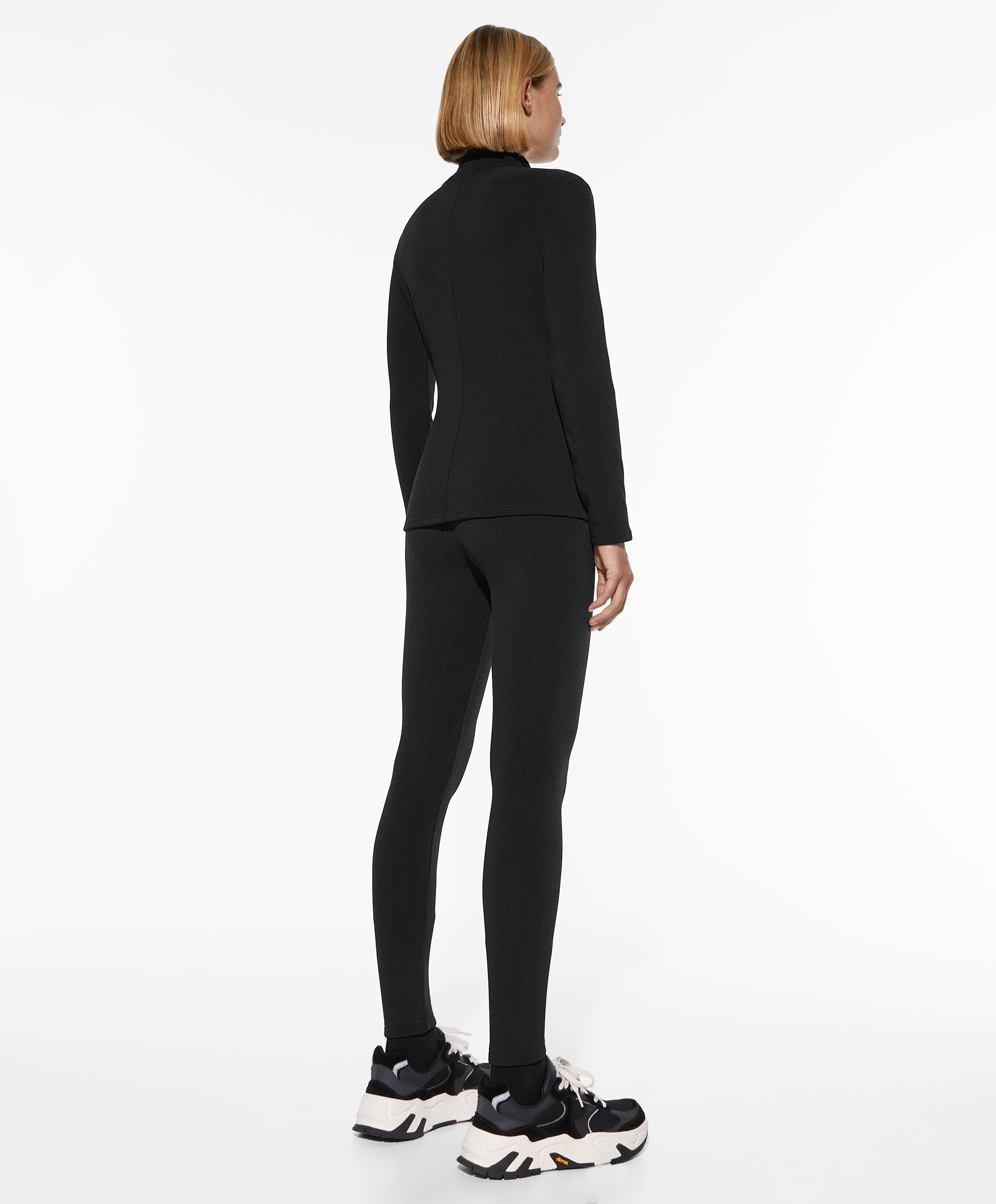 Super-extra-warm seamless 65cm ankle-length leggings