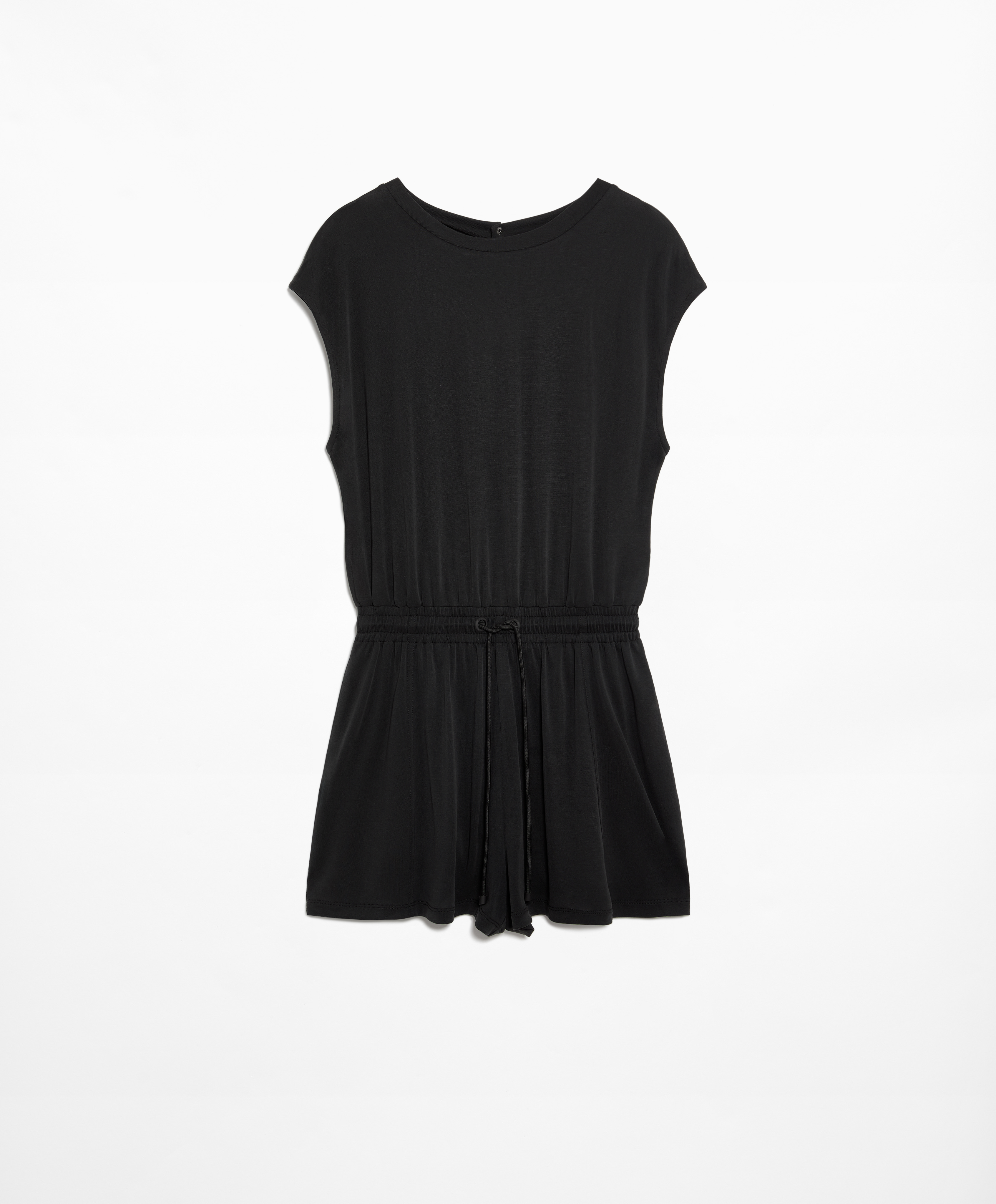 Modal blend sleeveless short jumpsuit