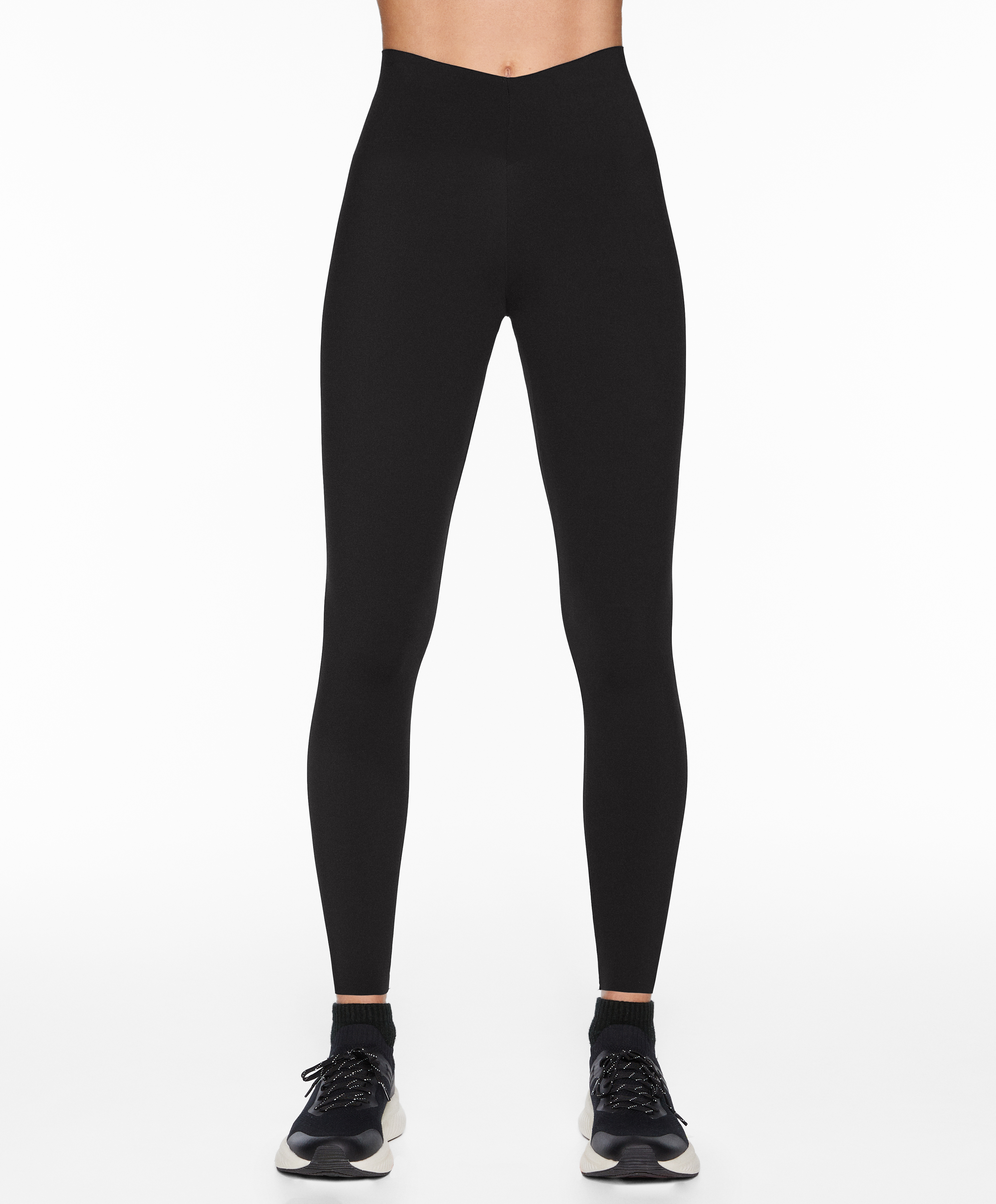 V-cut light-touch 65cm ankle-length leggings