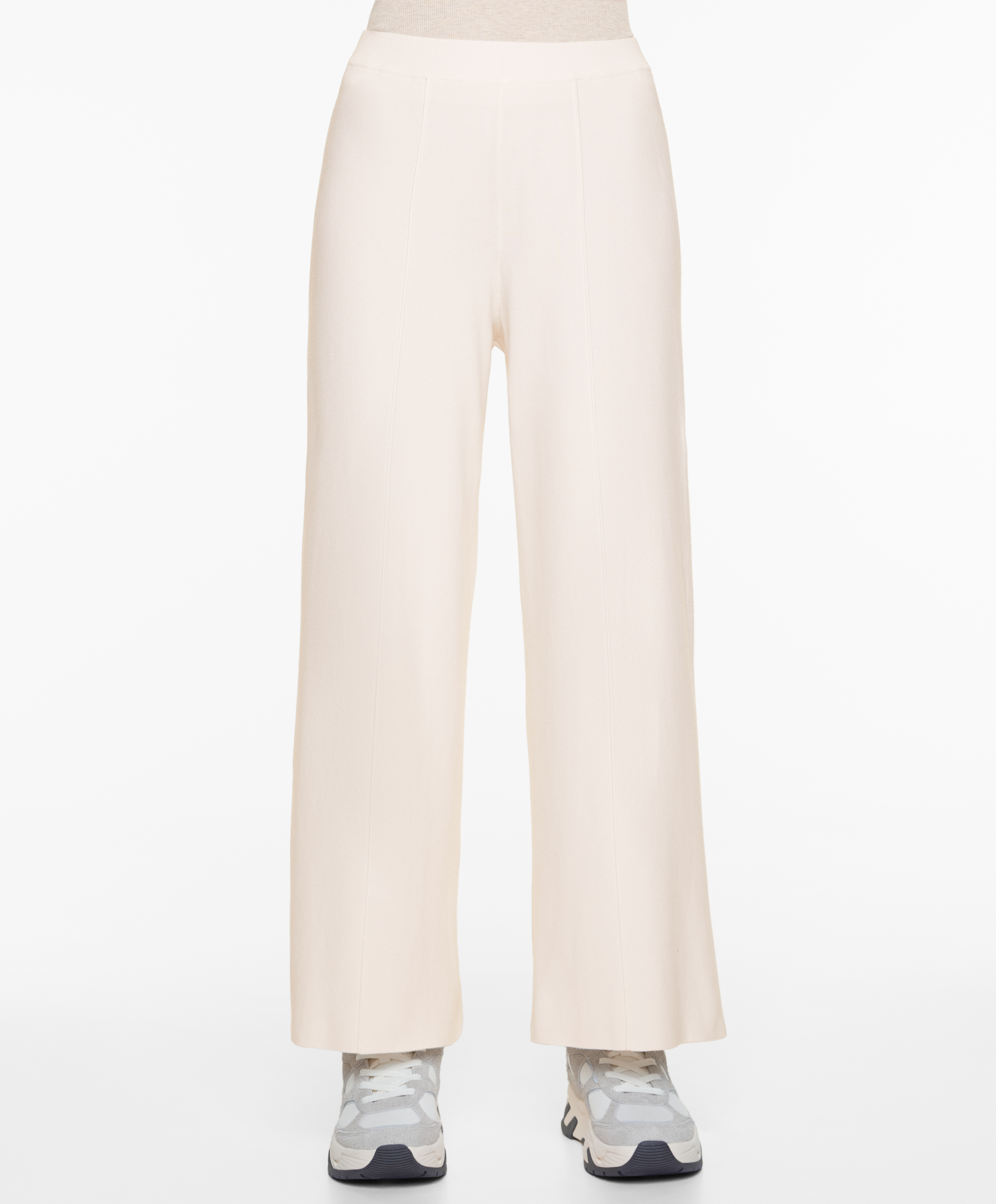 Straight fit knit trousers