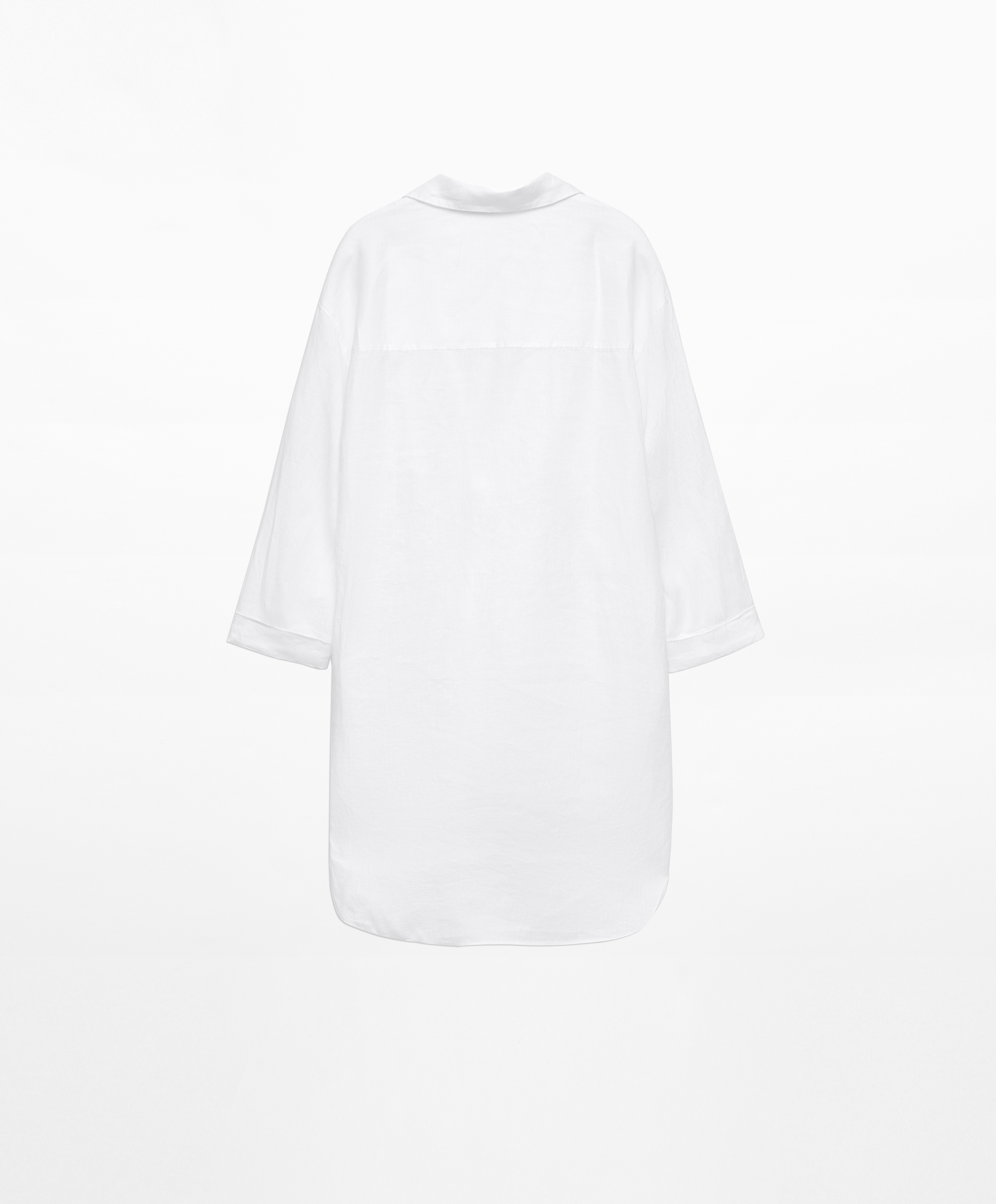 100% linen knotted short dress