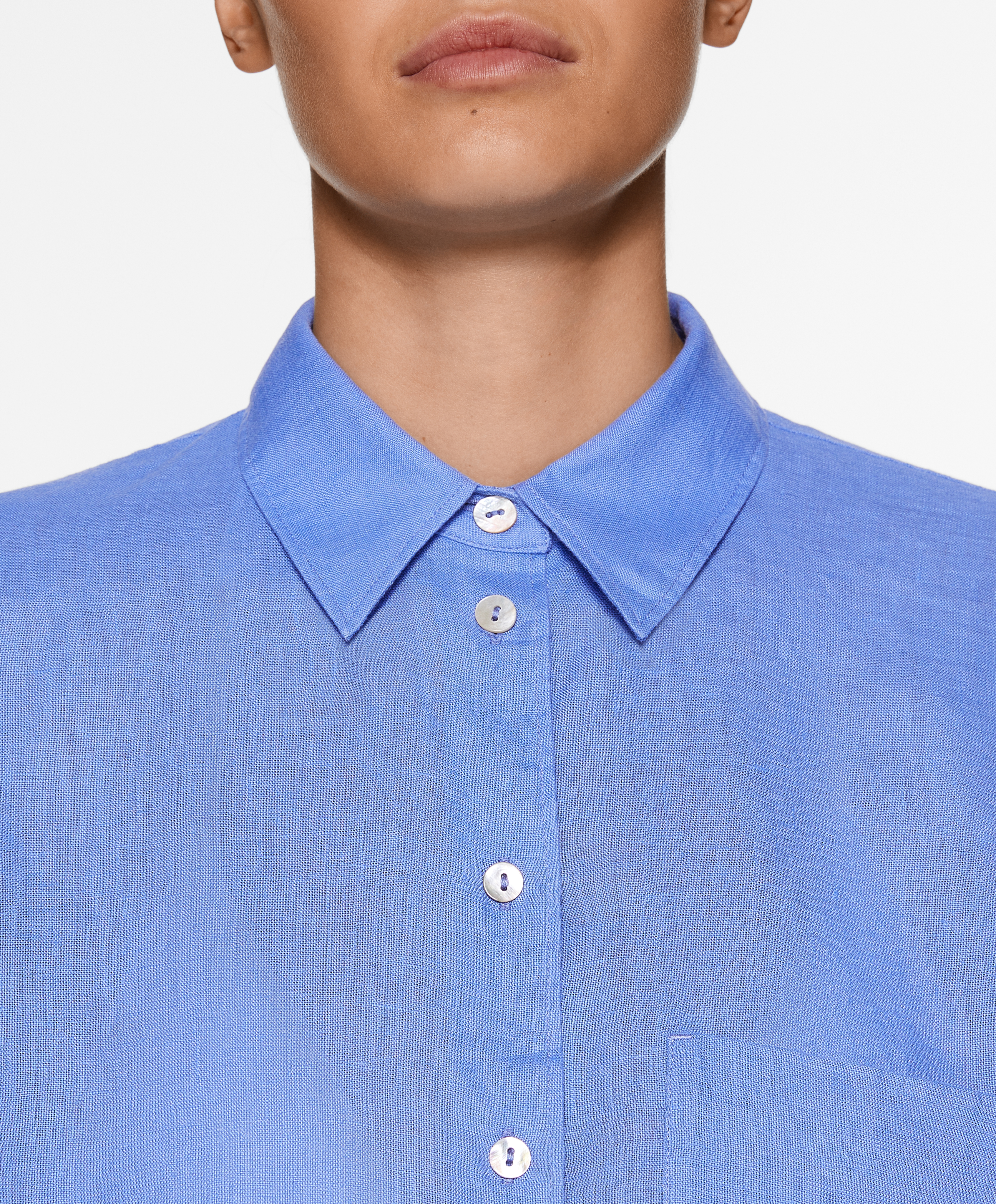 100% linen long-sleeved shirt