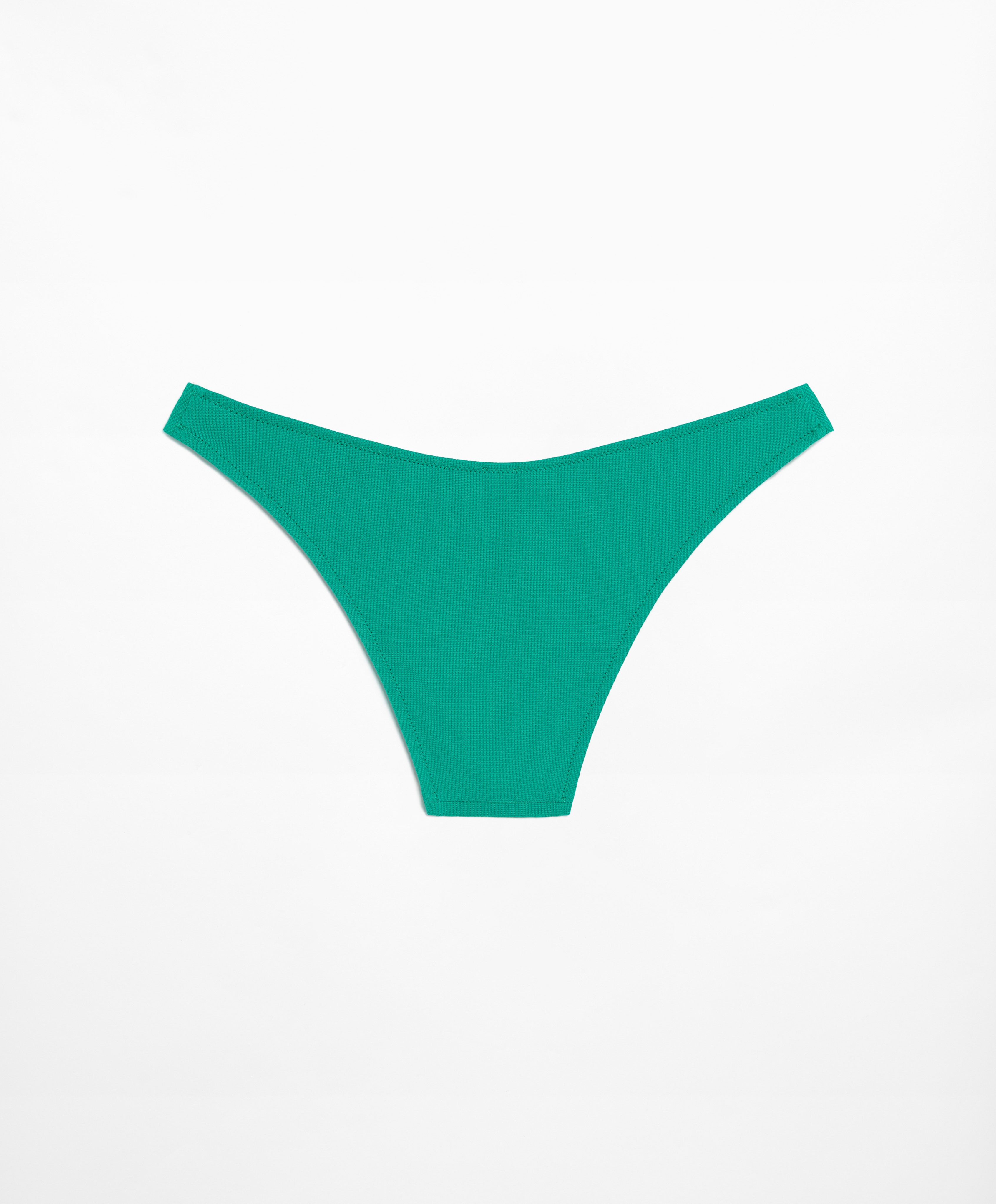 Piqué medium-coverage U-cut bikini briefs