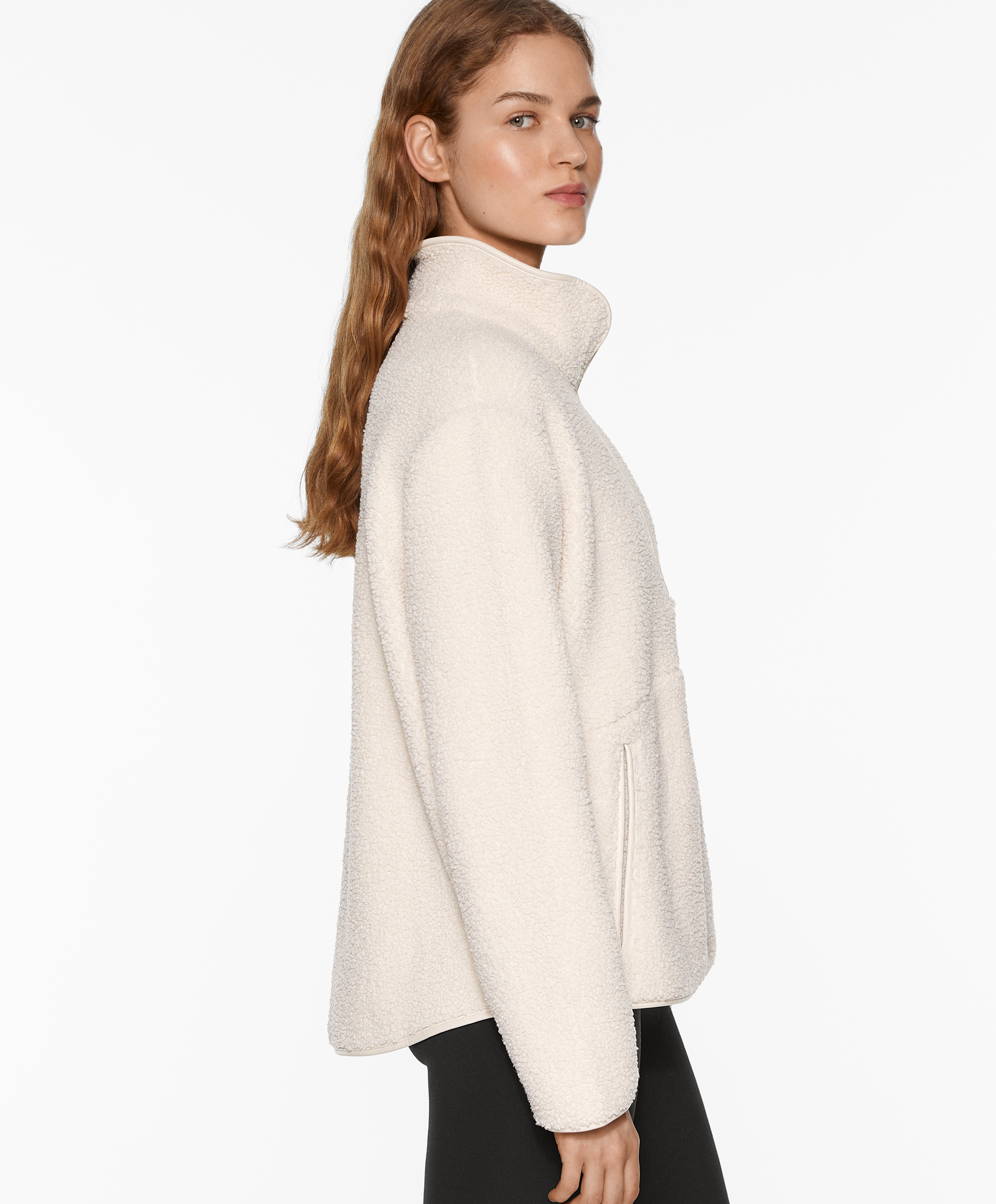 Faux-shearling sweatshirt