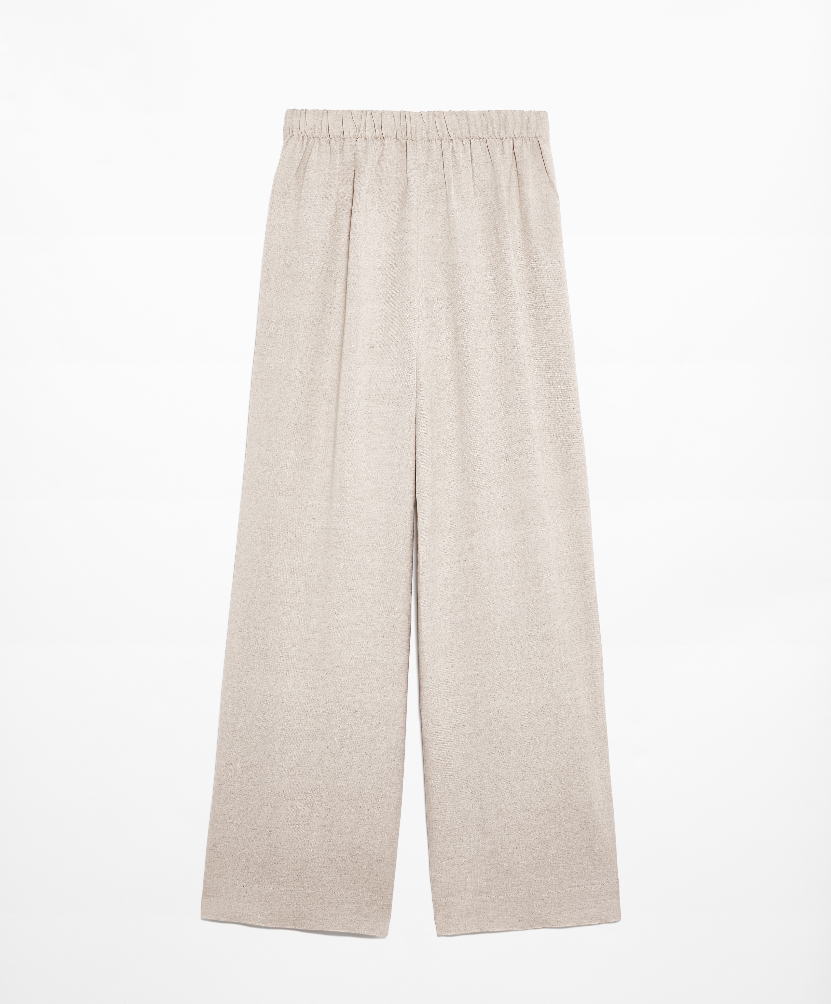 Wrap trousers with linen