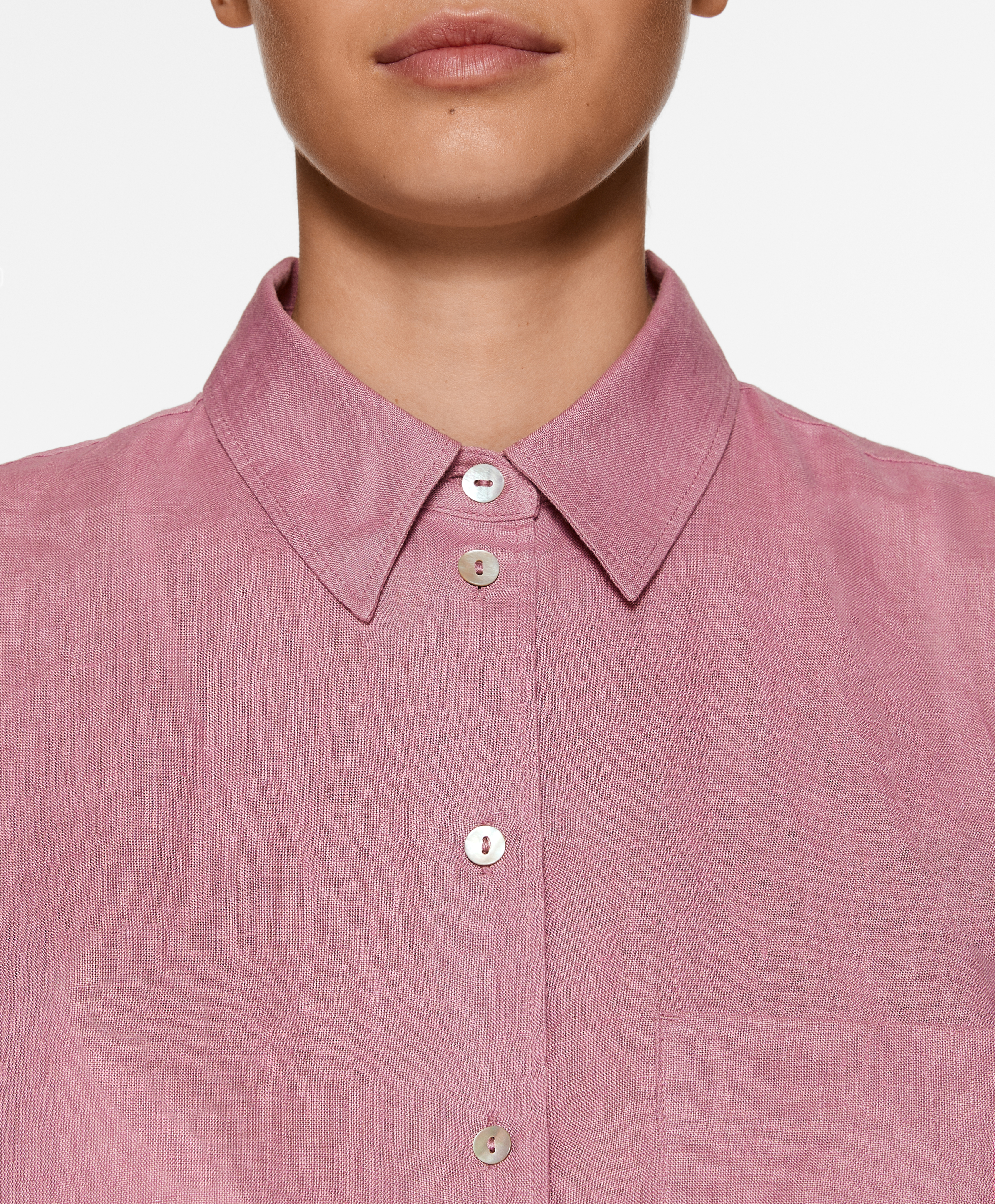 100% linen long-sleeved shirt