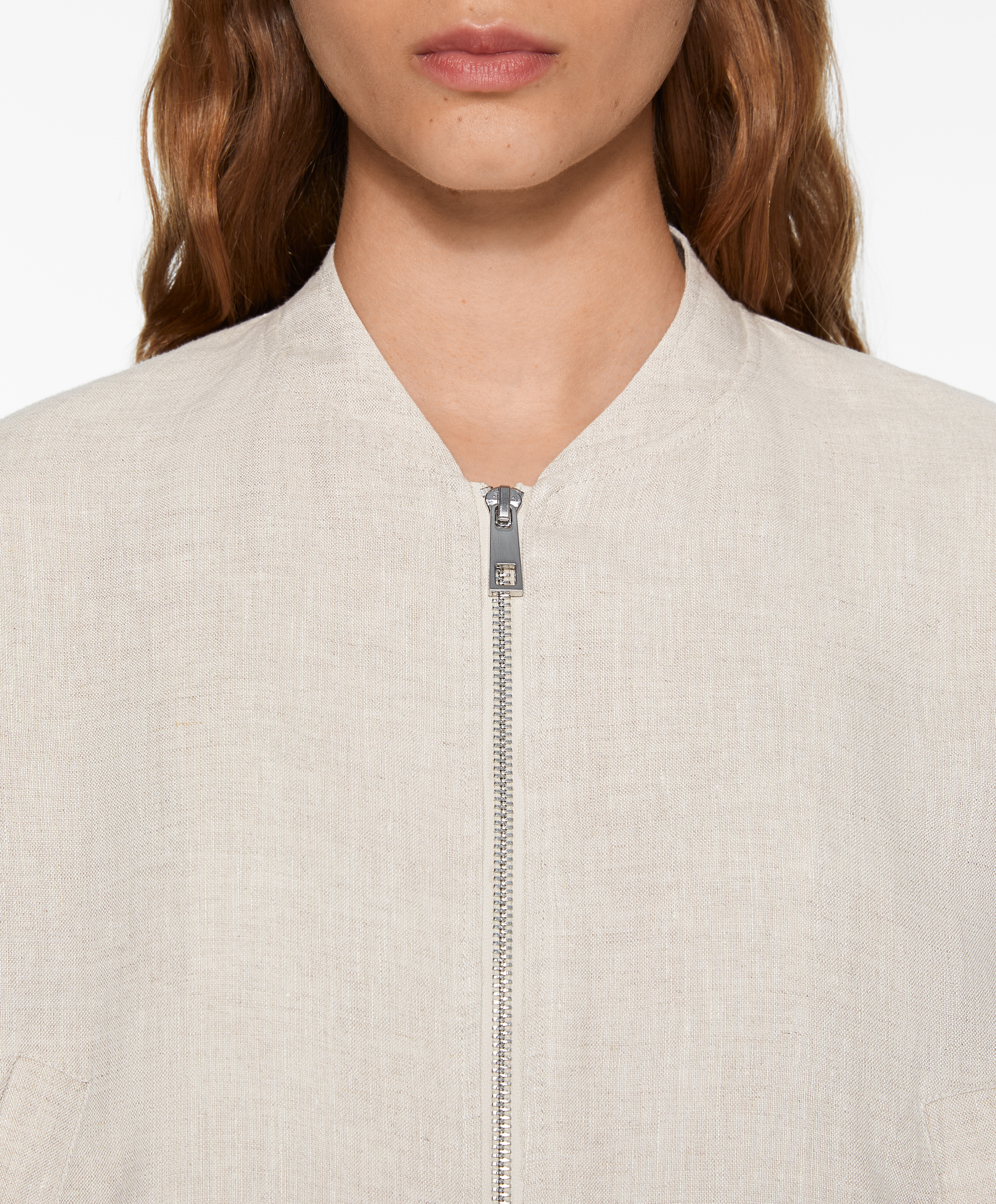 100% linen bomber jacket