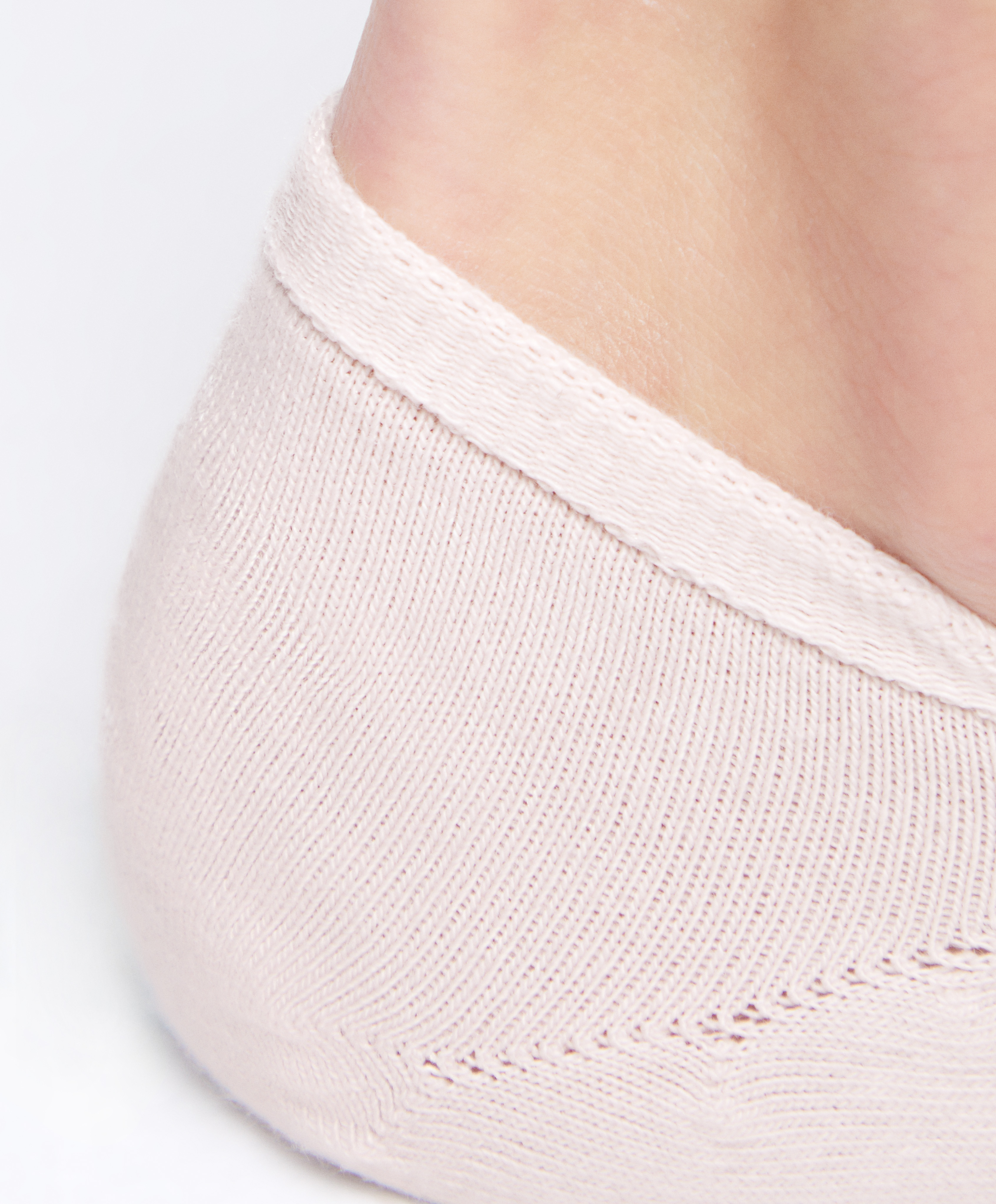 2 pairs of high-cut cotton blend invisible socks