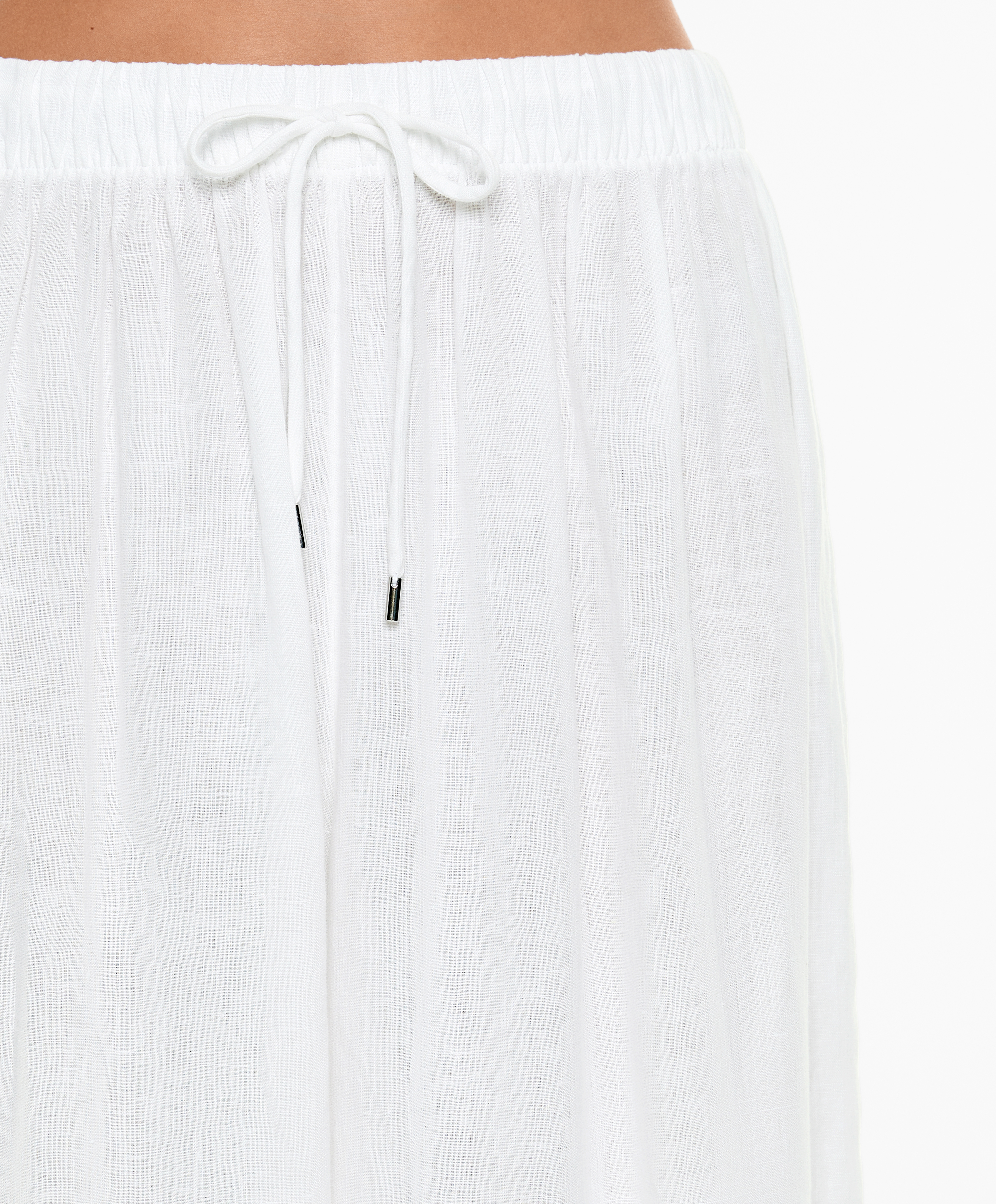 Straight cut 100% linen trousers