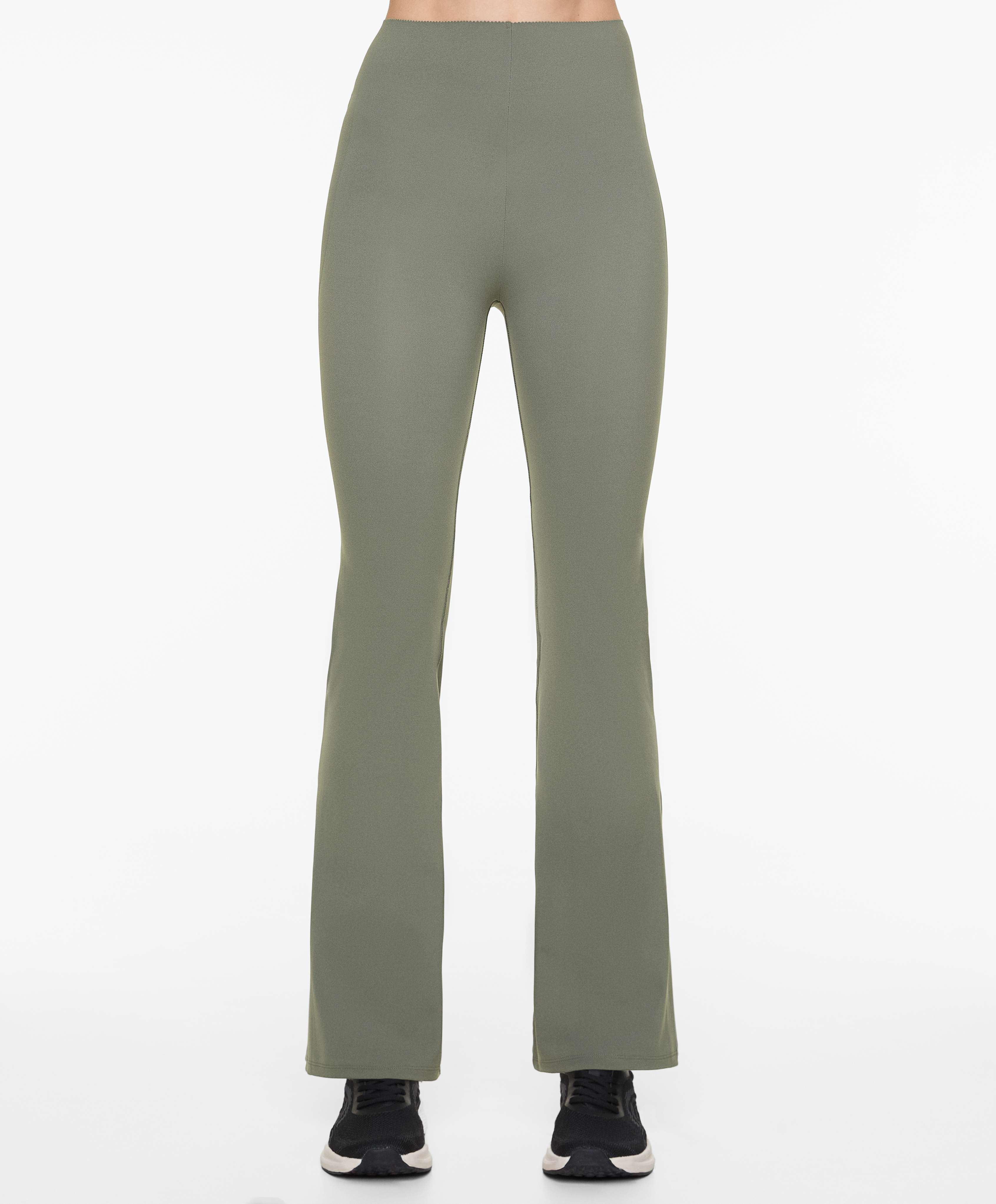 Raise up core control compressive flare trousers
