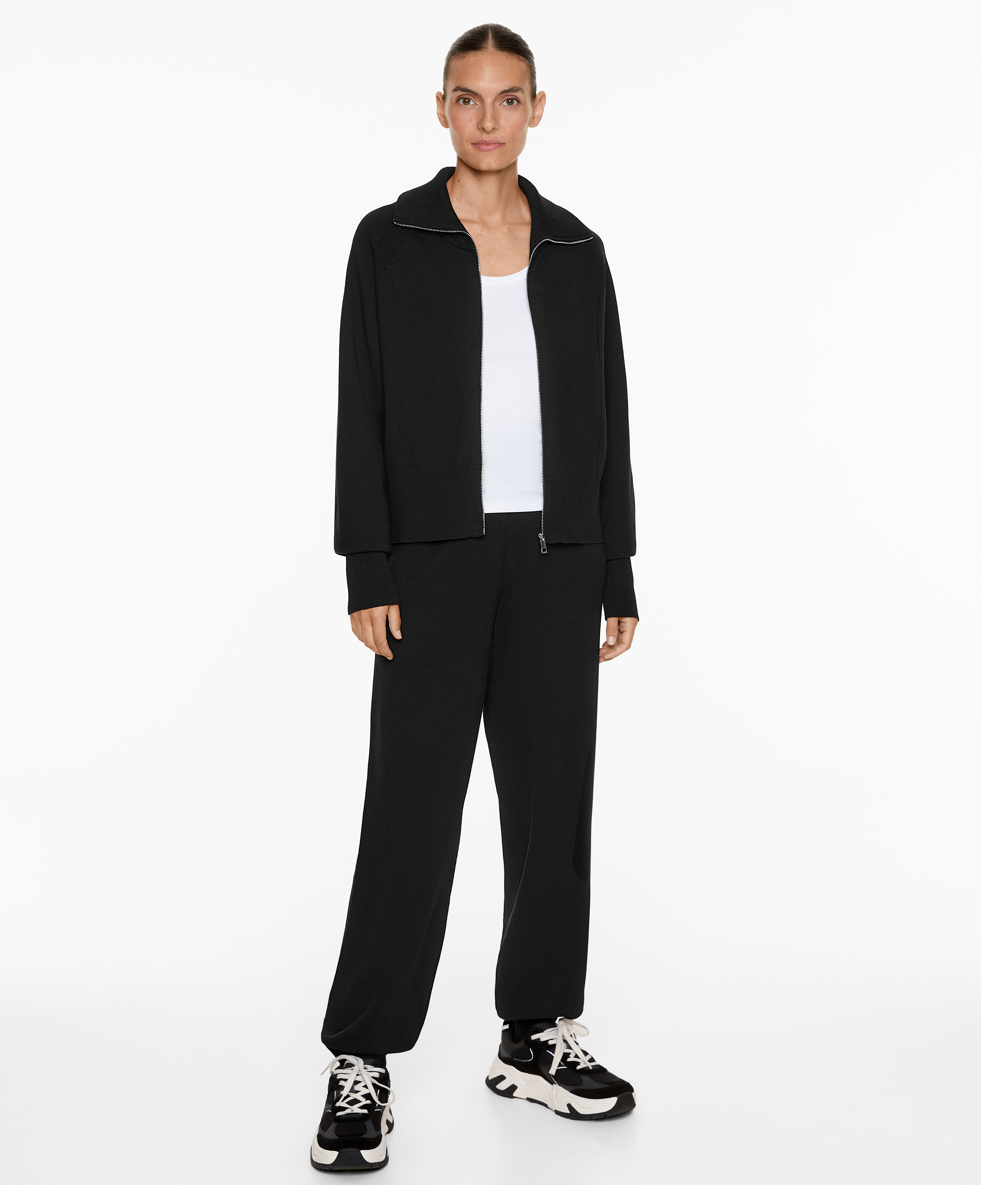 Milano knit zip-through jacket