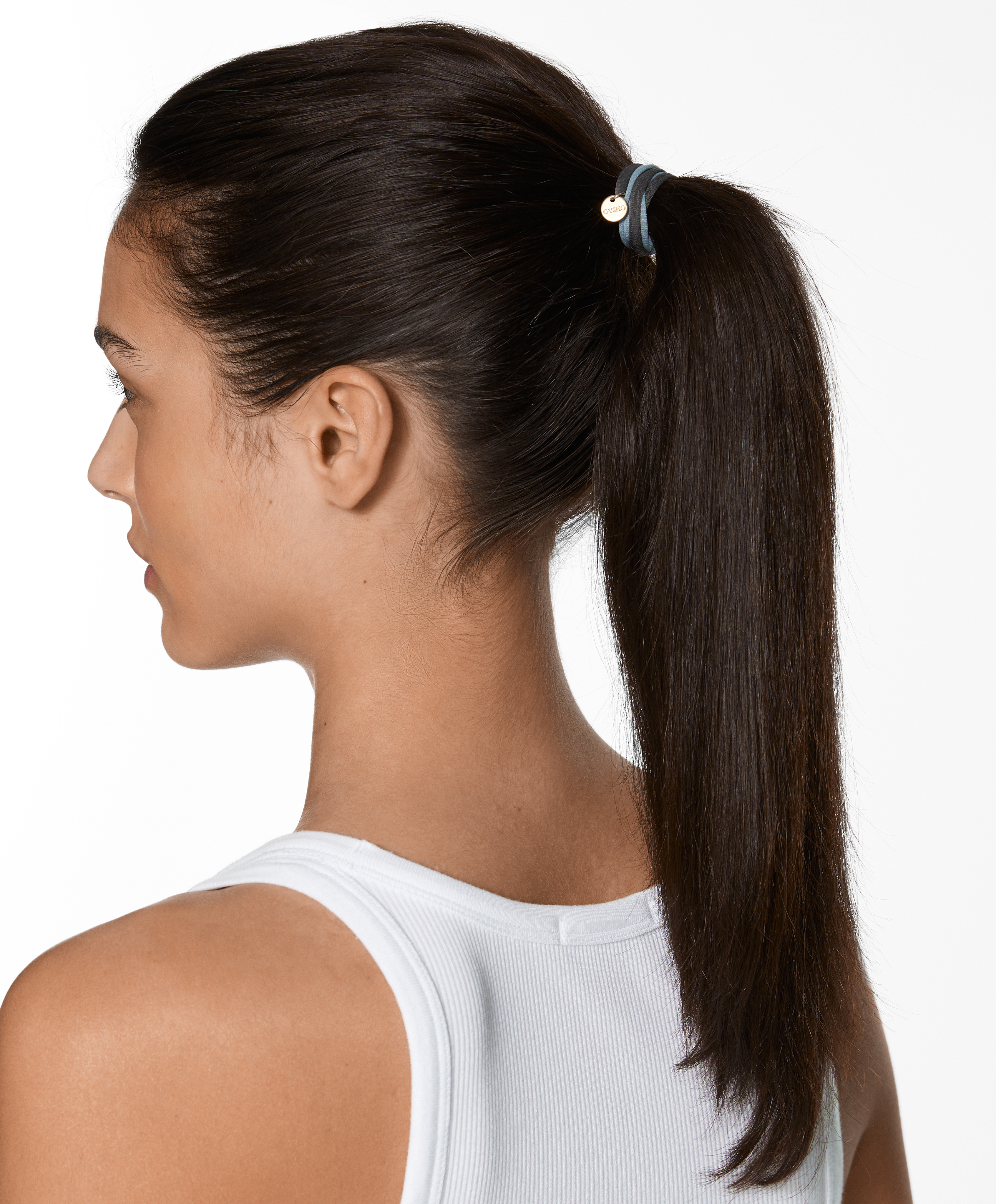 6 Oysho plaque hair ties