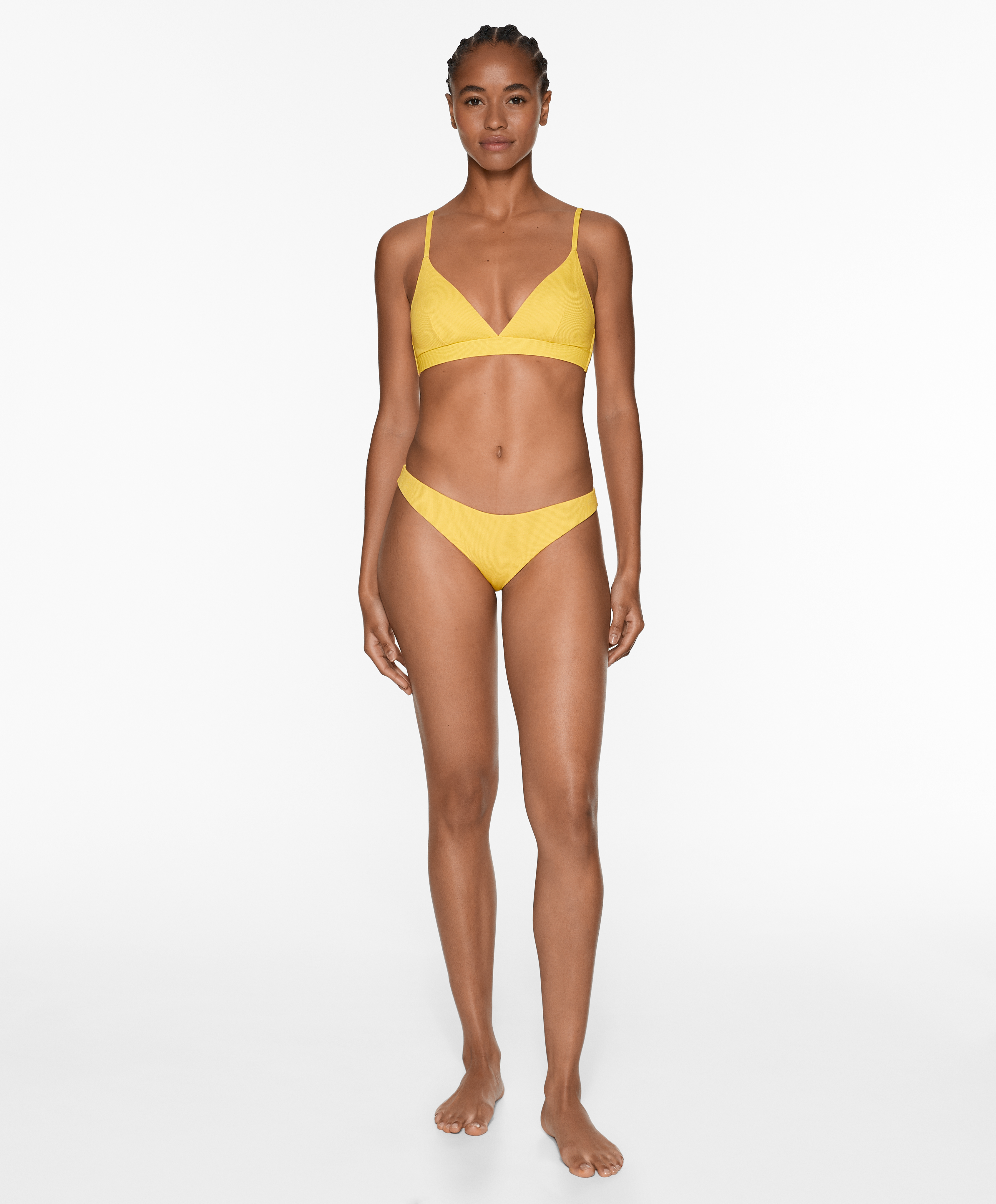 U-cut piqué medium-coverage bikini briefs