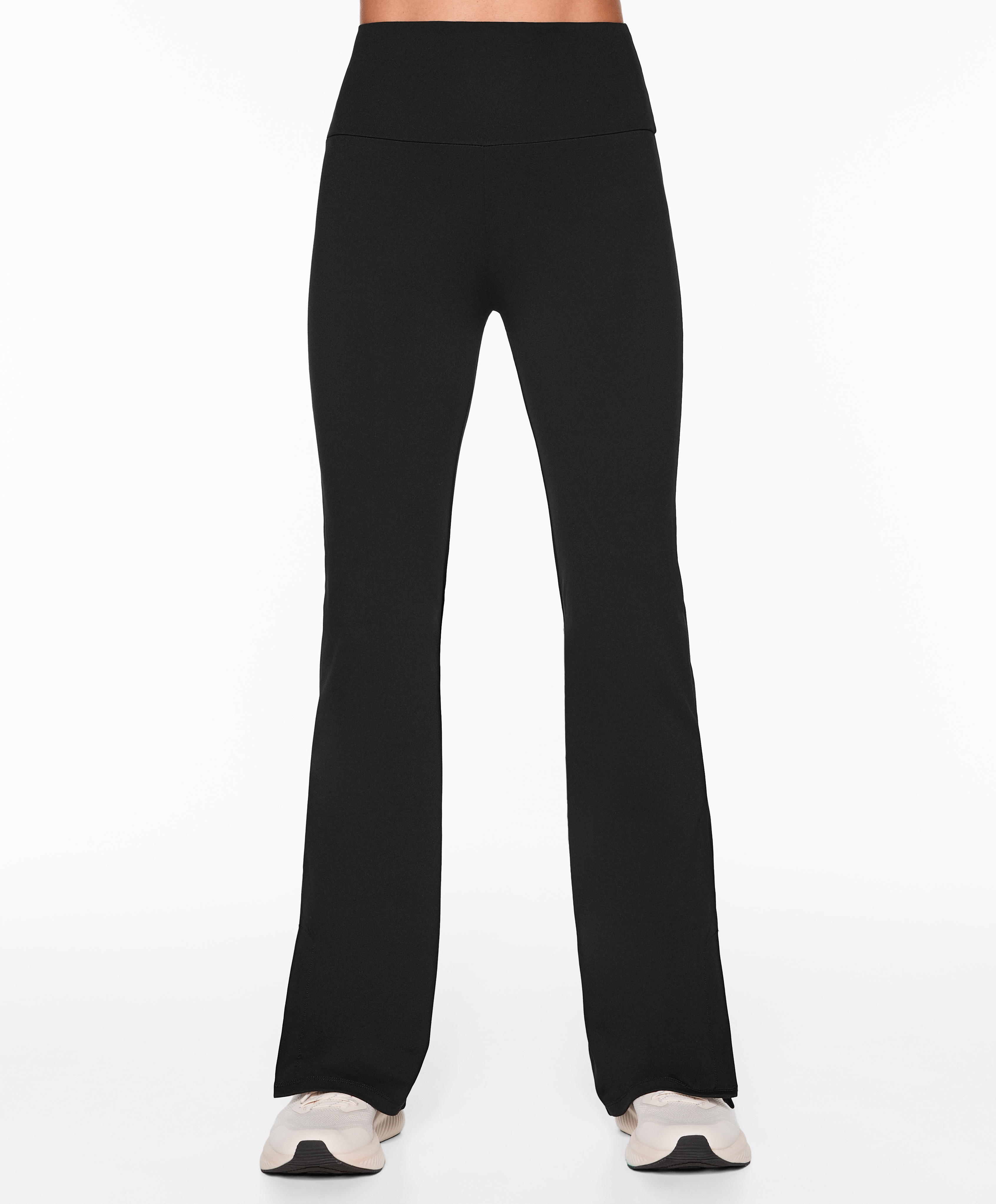 Comfortlux slit flare trousers