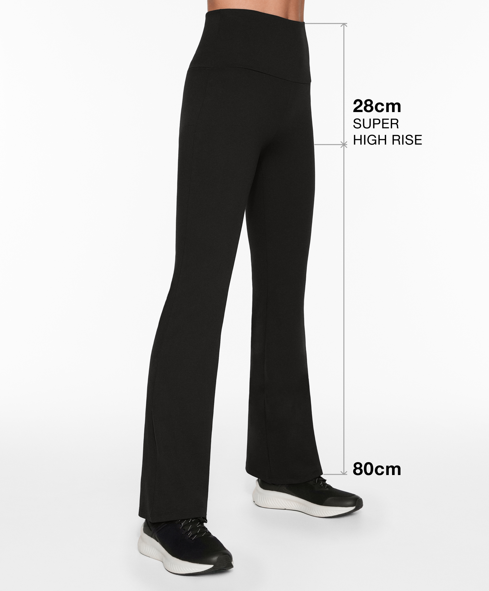 Super-high-rise comfortlux flare trousers