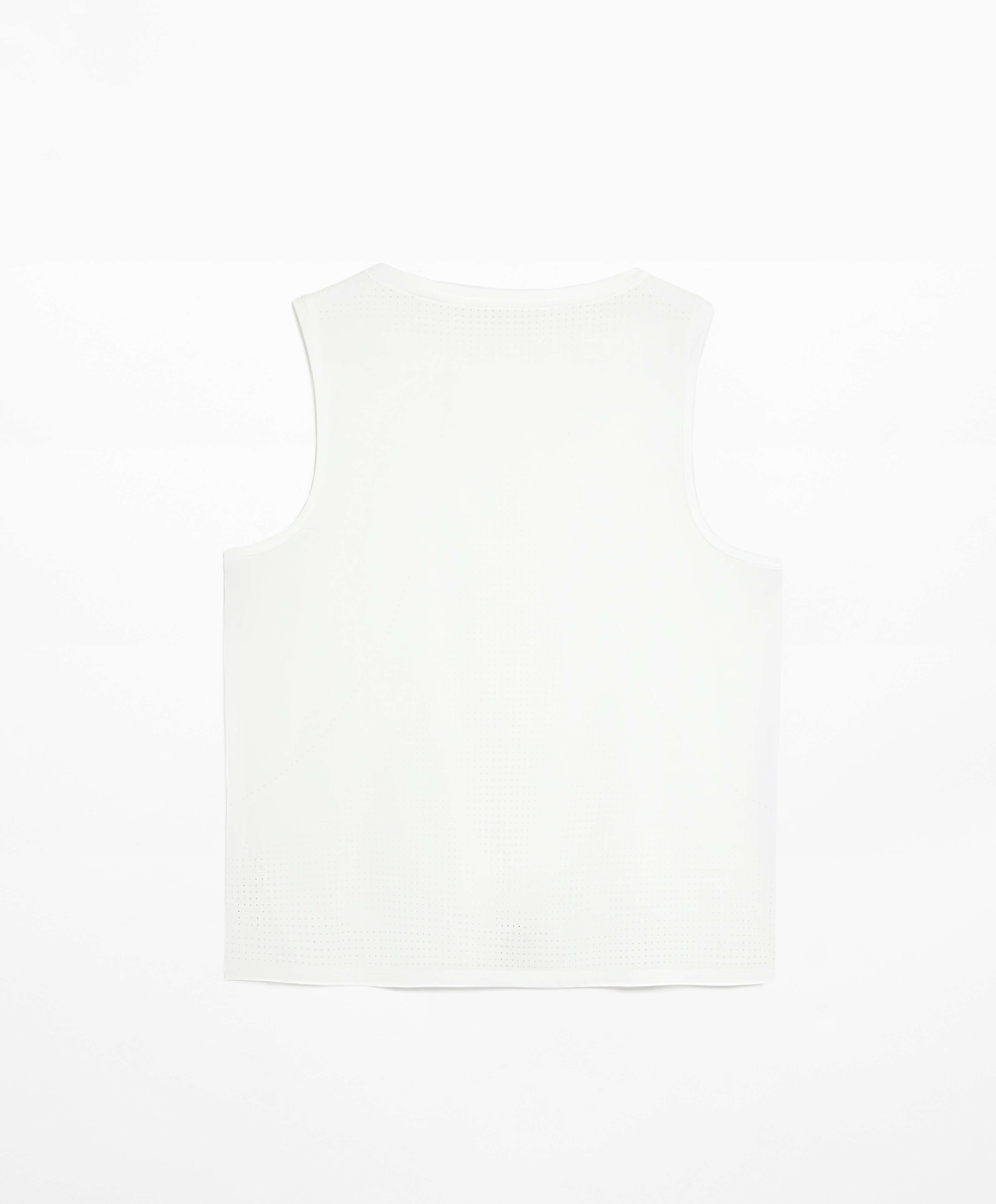 Sleeveless cropped technical T-shirt