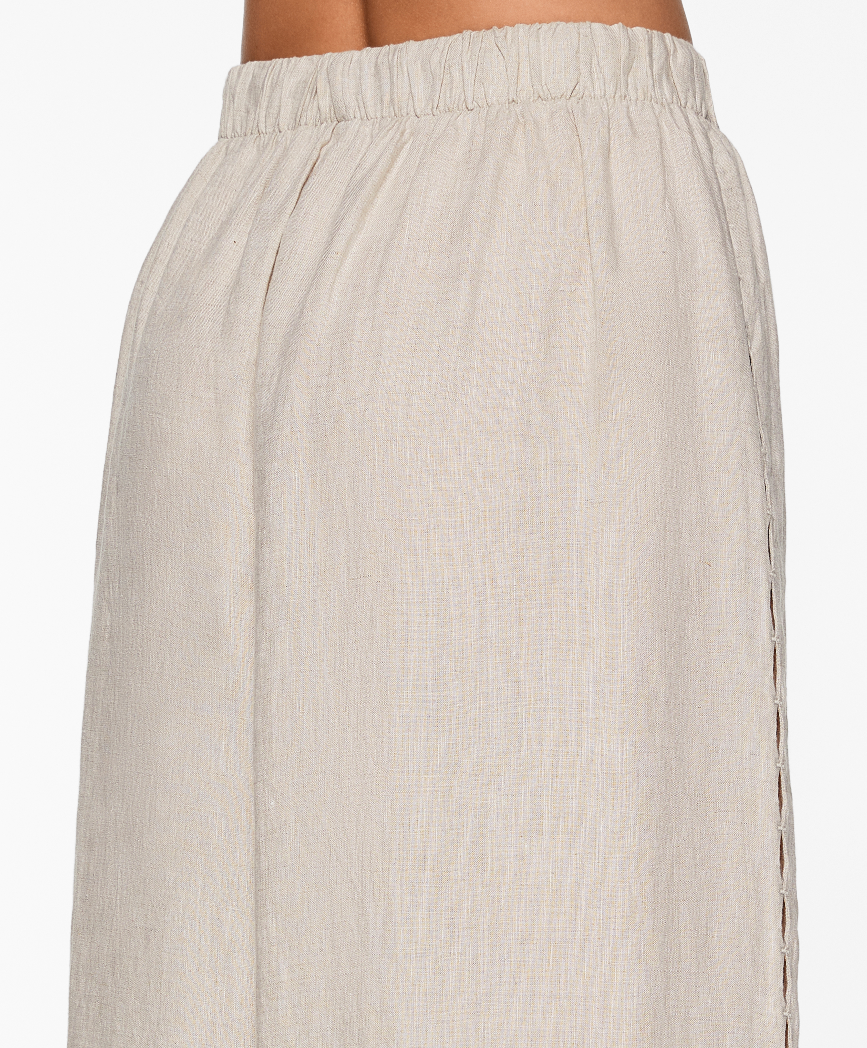 Straight cut 100% linen trousers