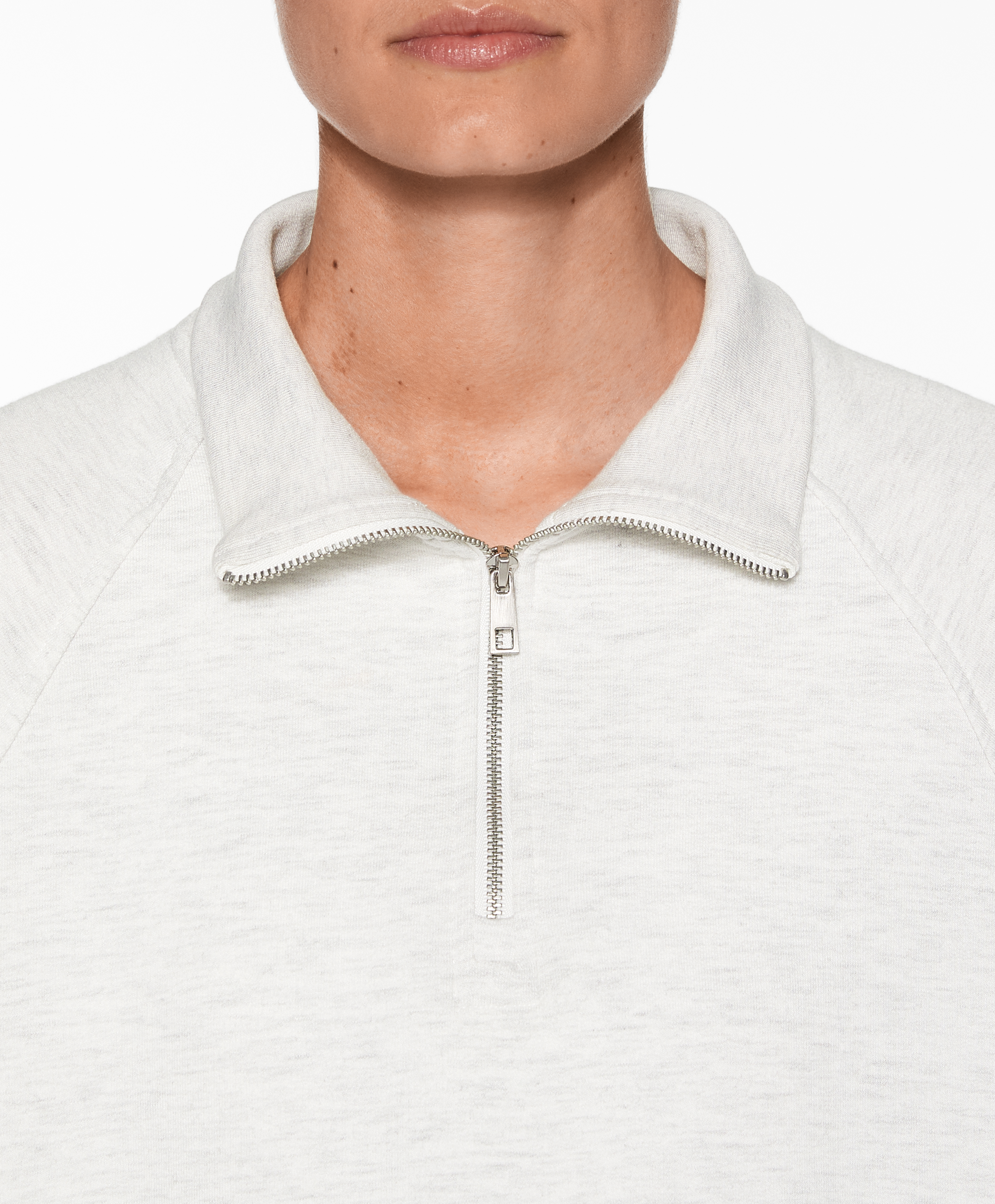 Half-zip sweatshirt with cotton and modal