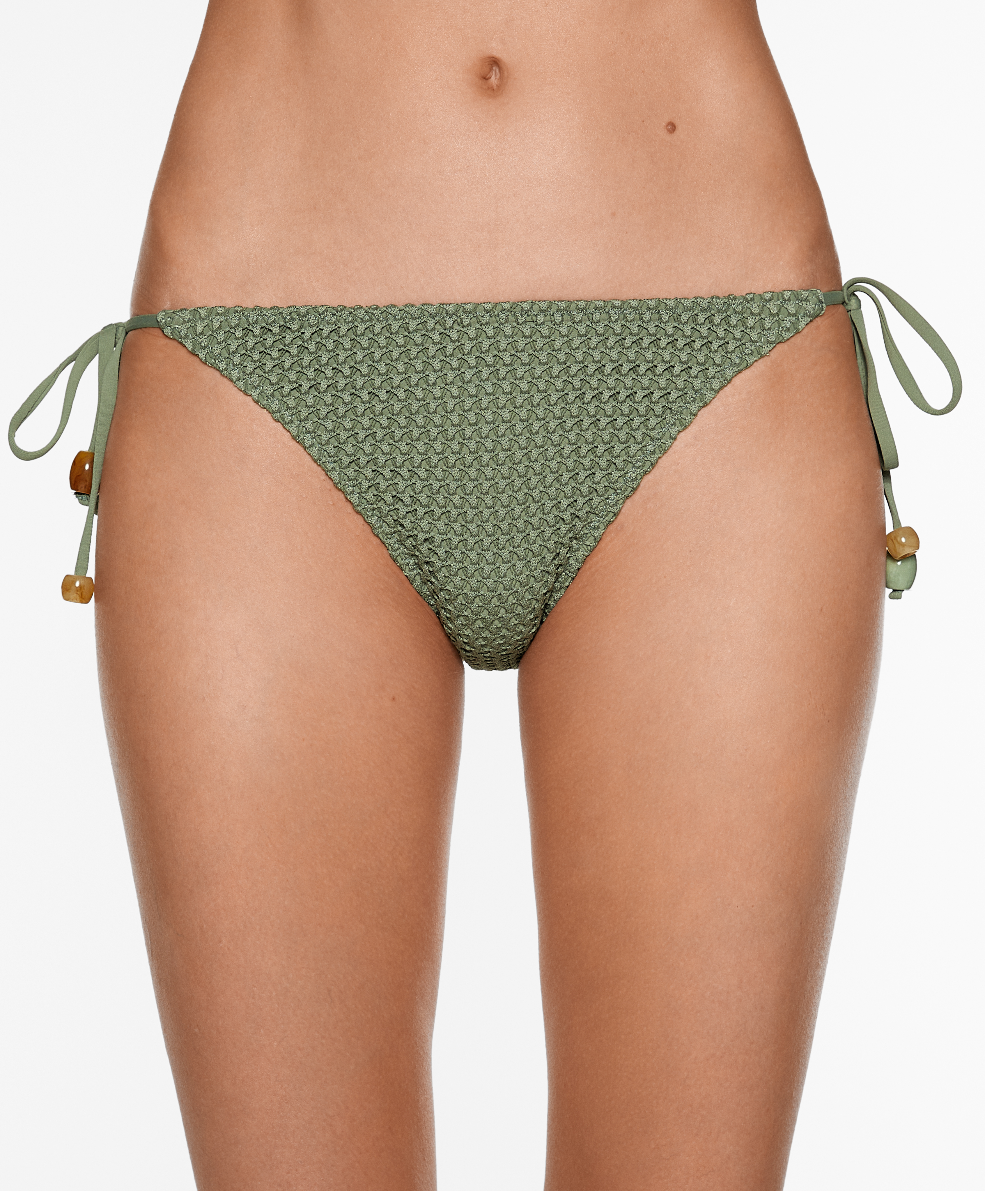 Medium-coverage crochet bikini briefs with ties