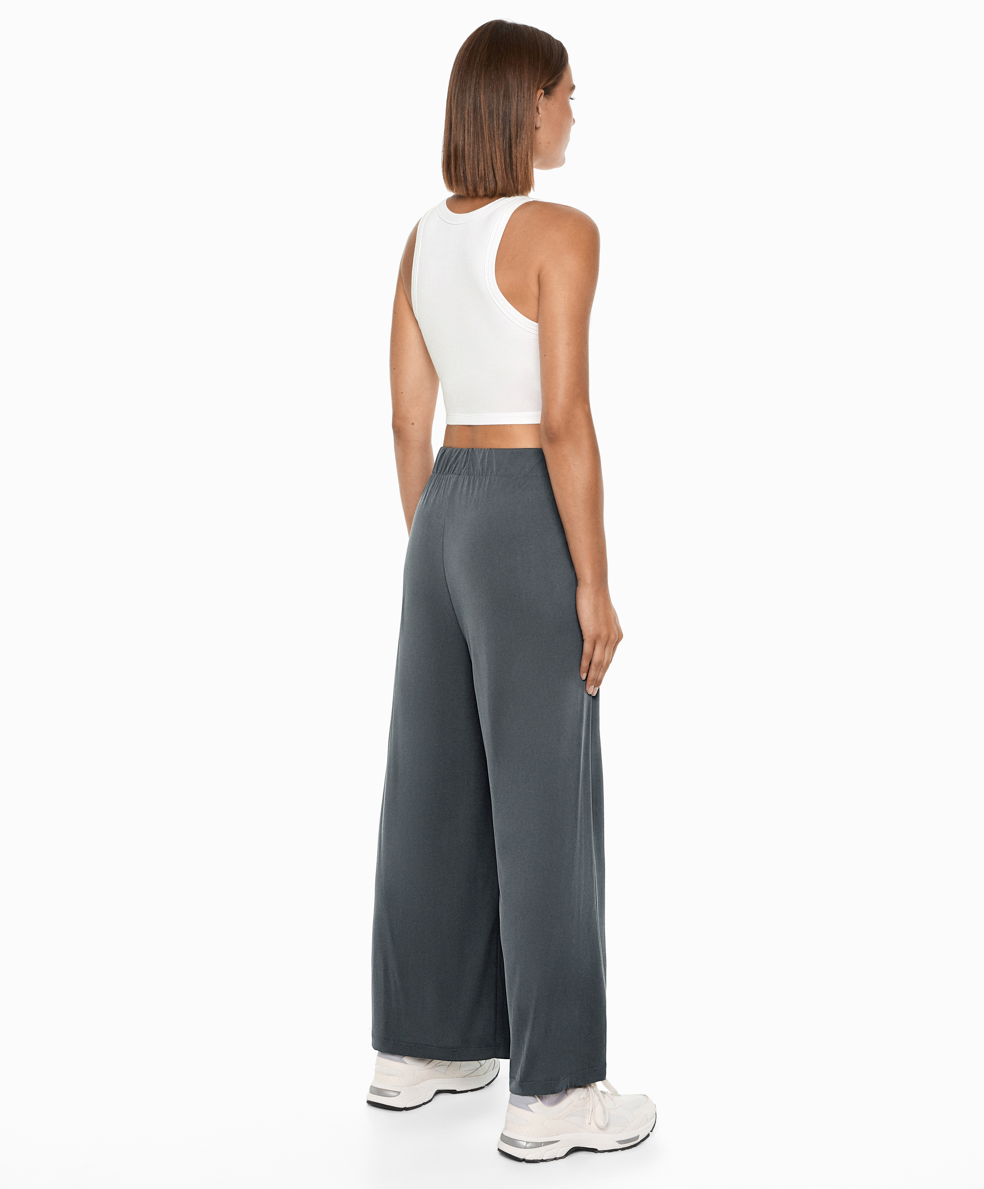 Modal blend crop trousers