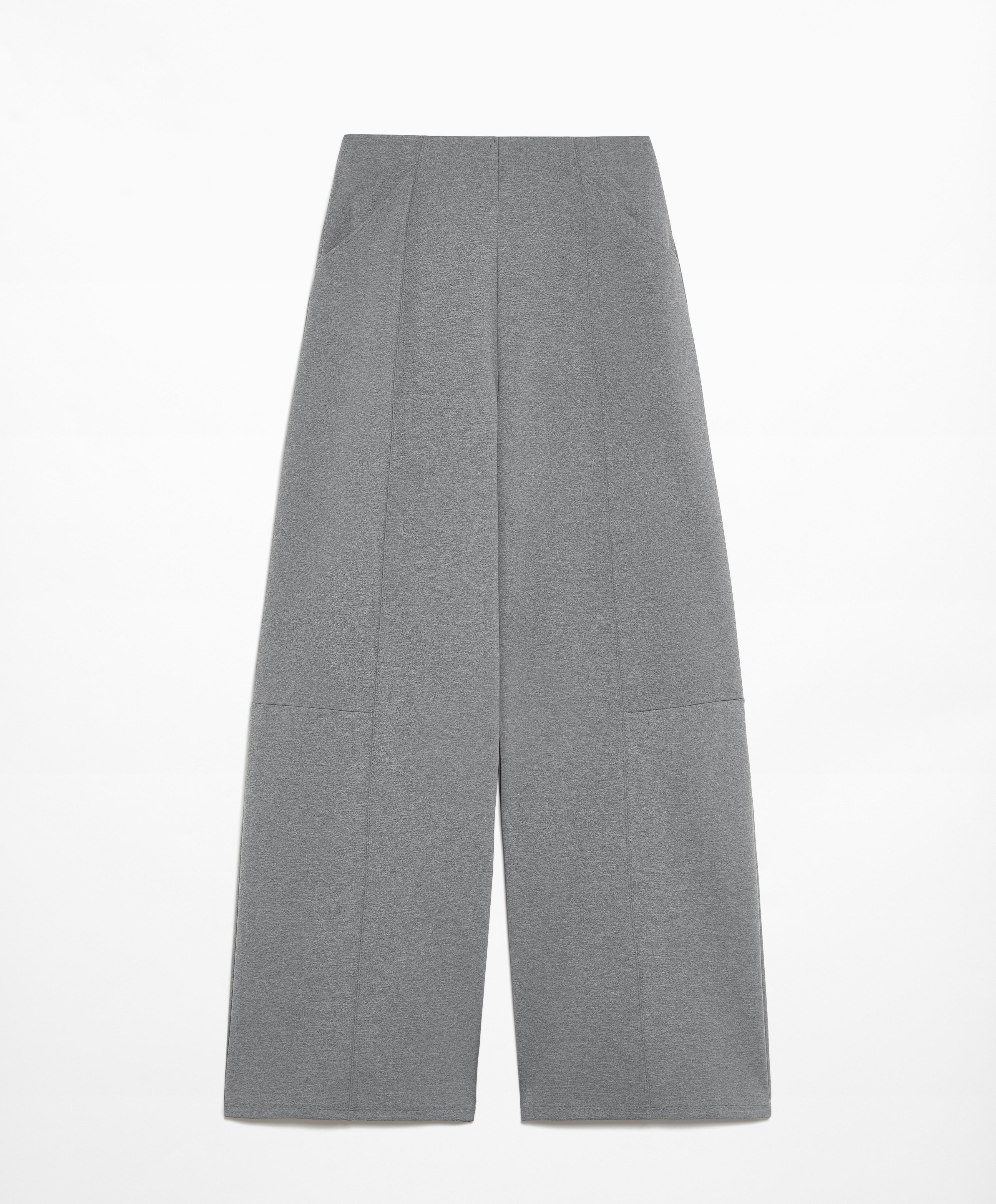 Neoprene-effect wide-leg trousers
