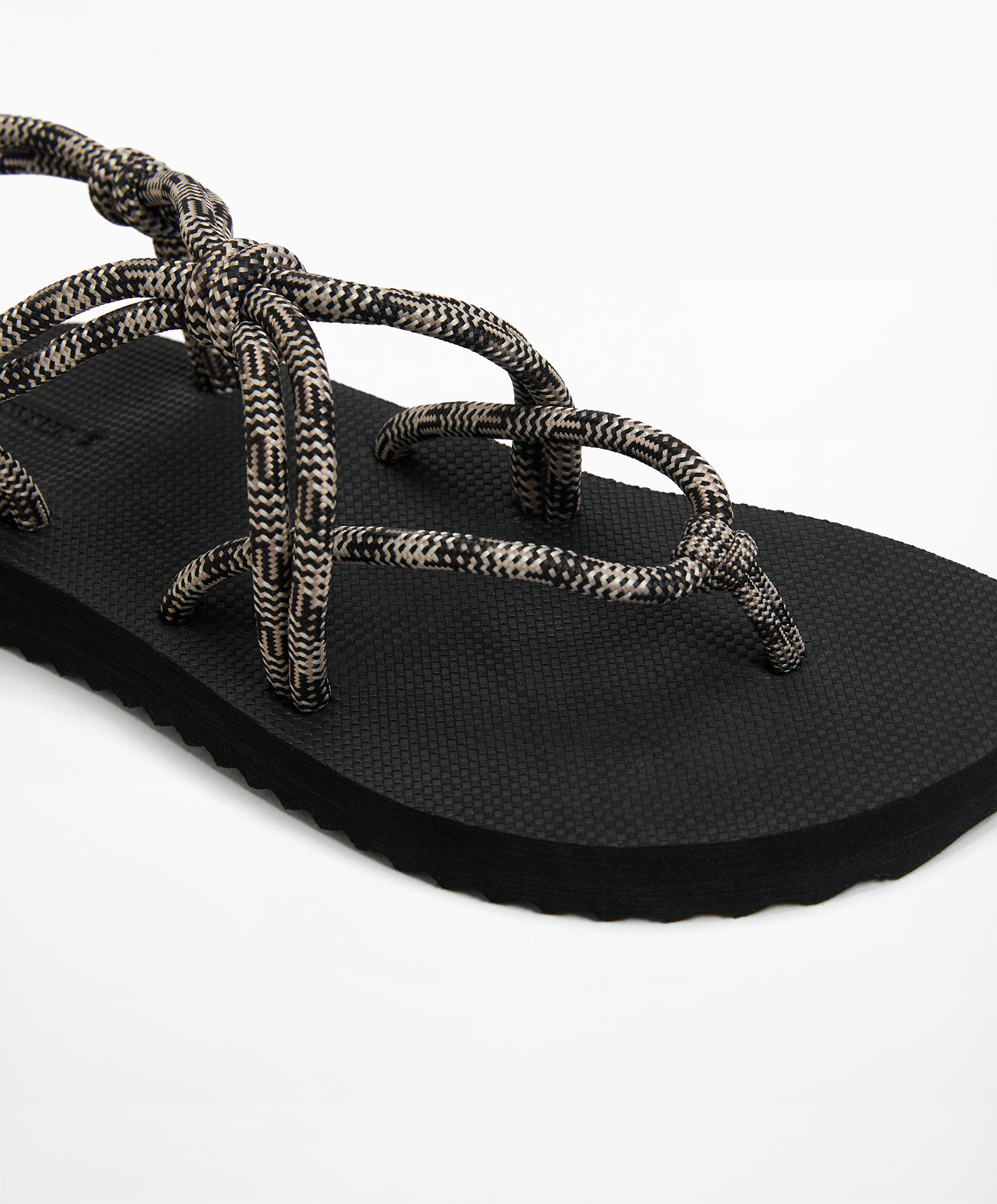 Knotted rope sandals