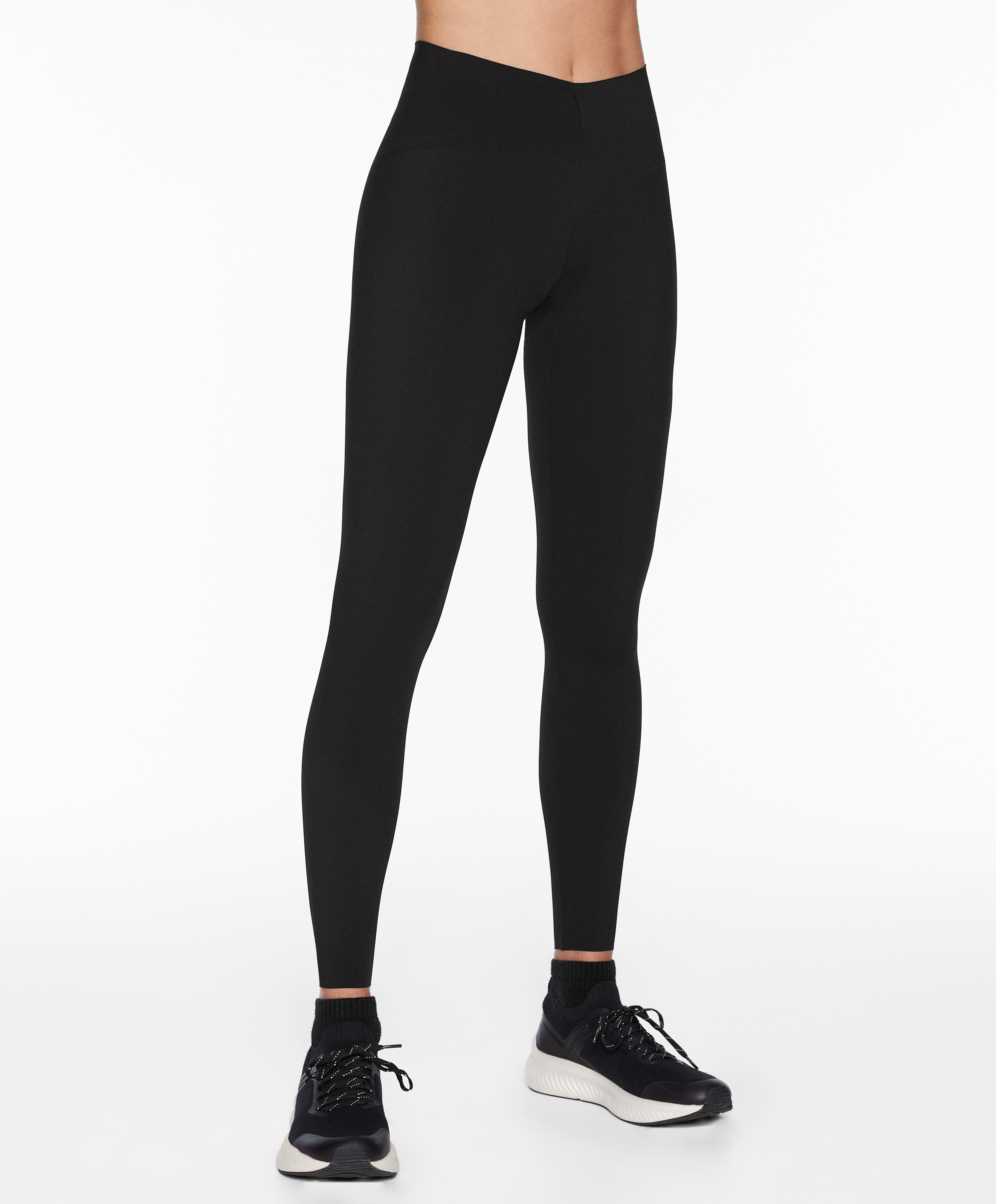 V-cut light-touch 65cm ankle-length leggings