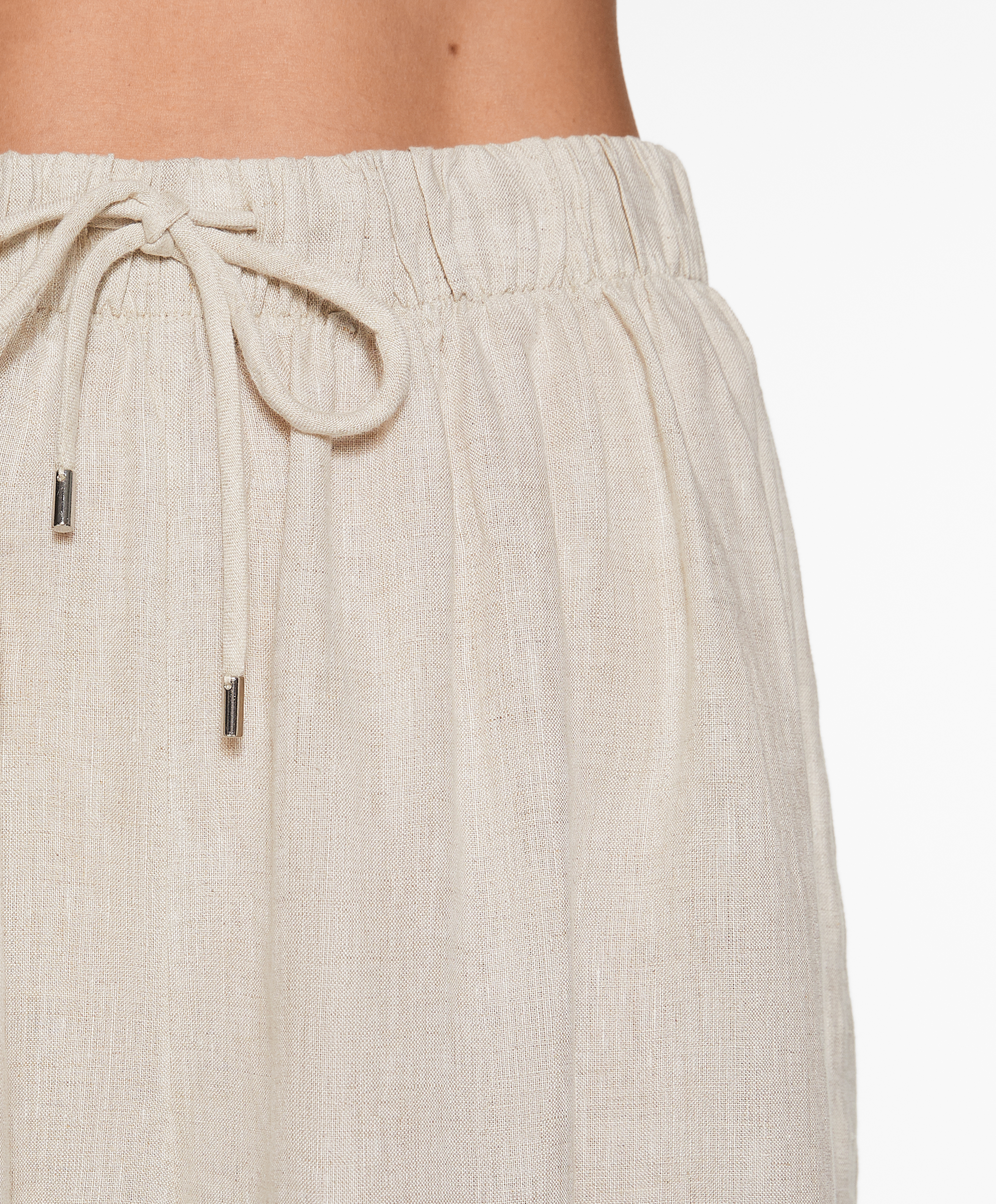 Straight cut 100% linen trousers