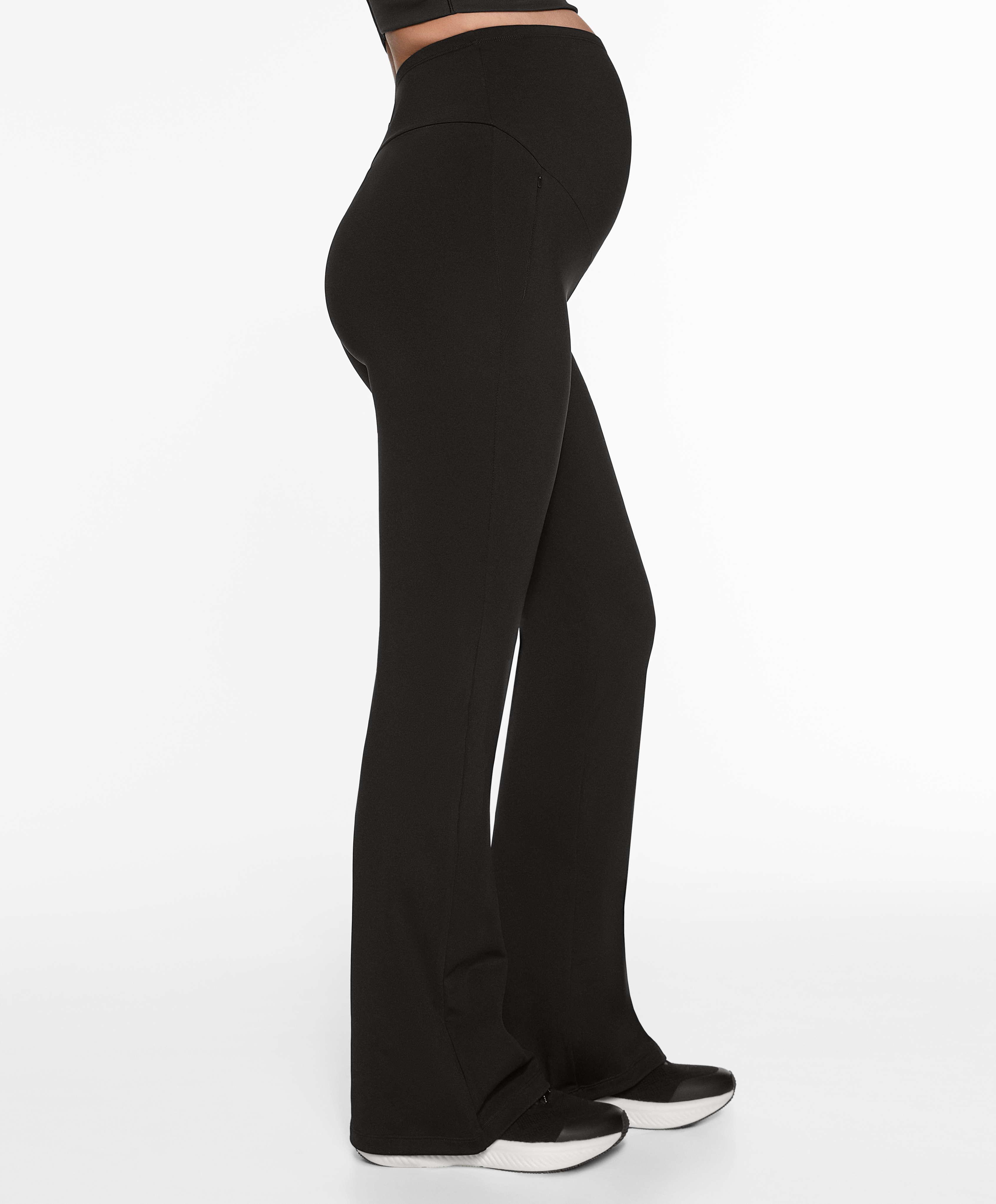 Warm maternity flare trousers