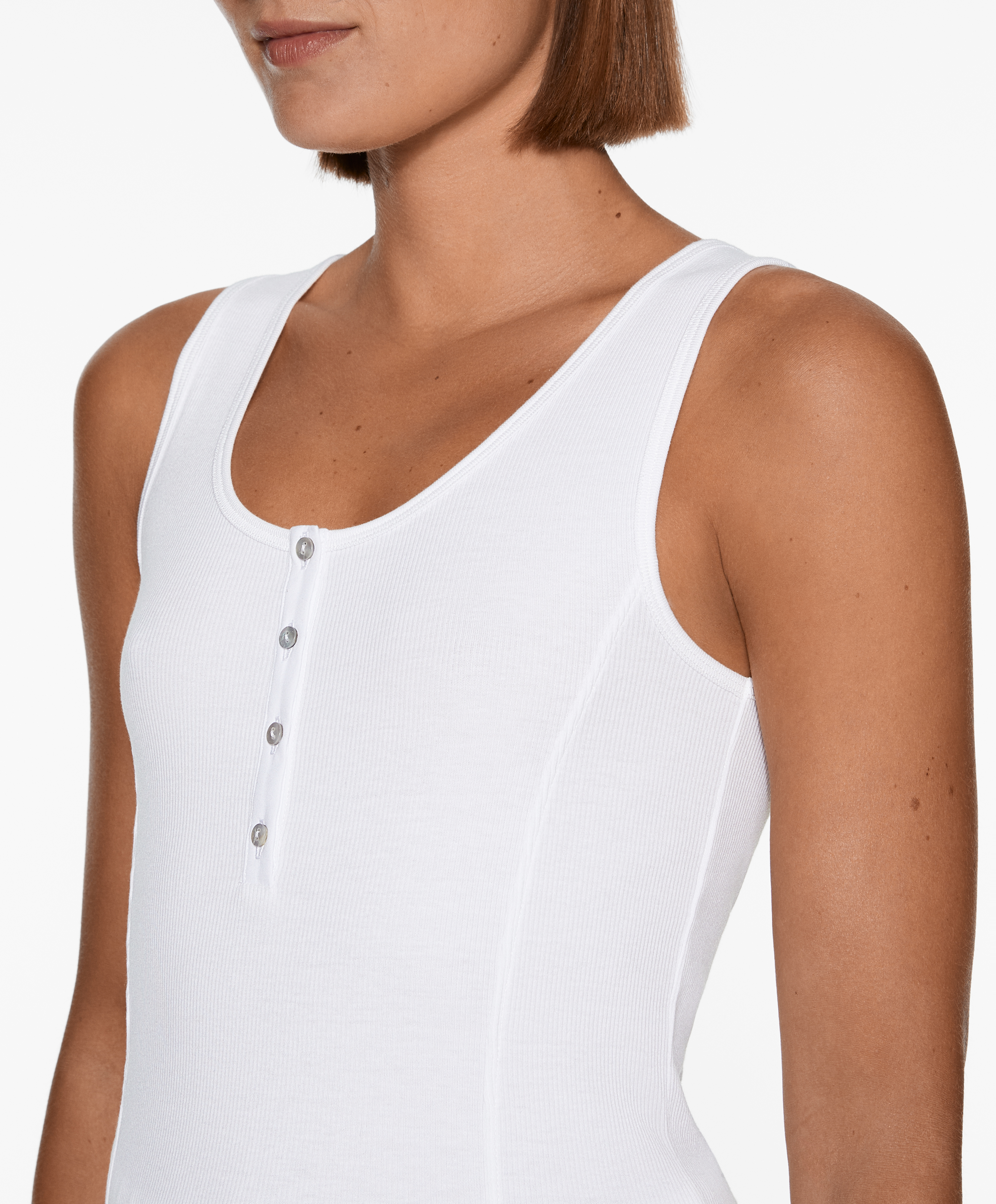 Sleeveless T-shirt with cotton and modal