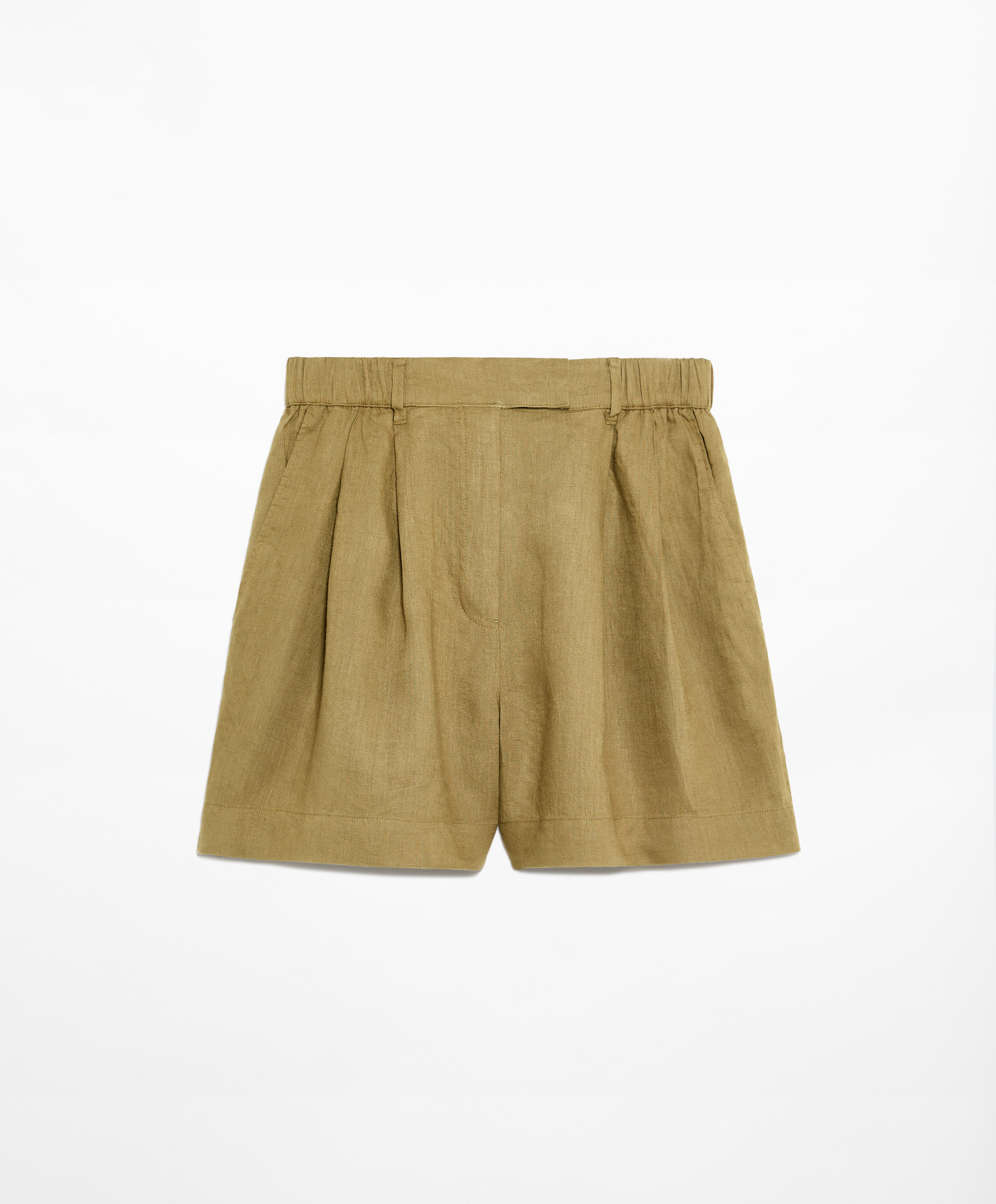 100% linen tailored-fit shorts