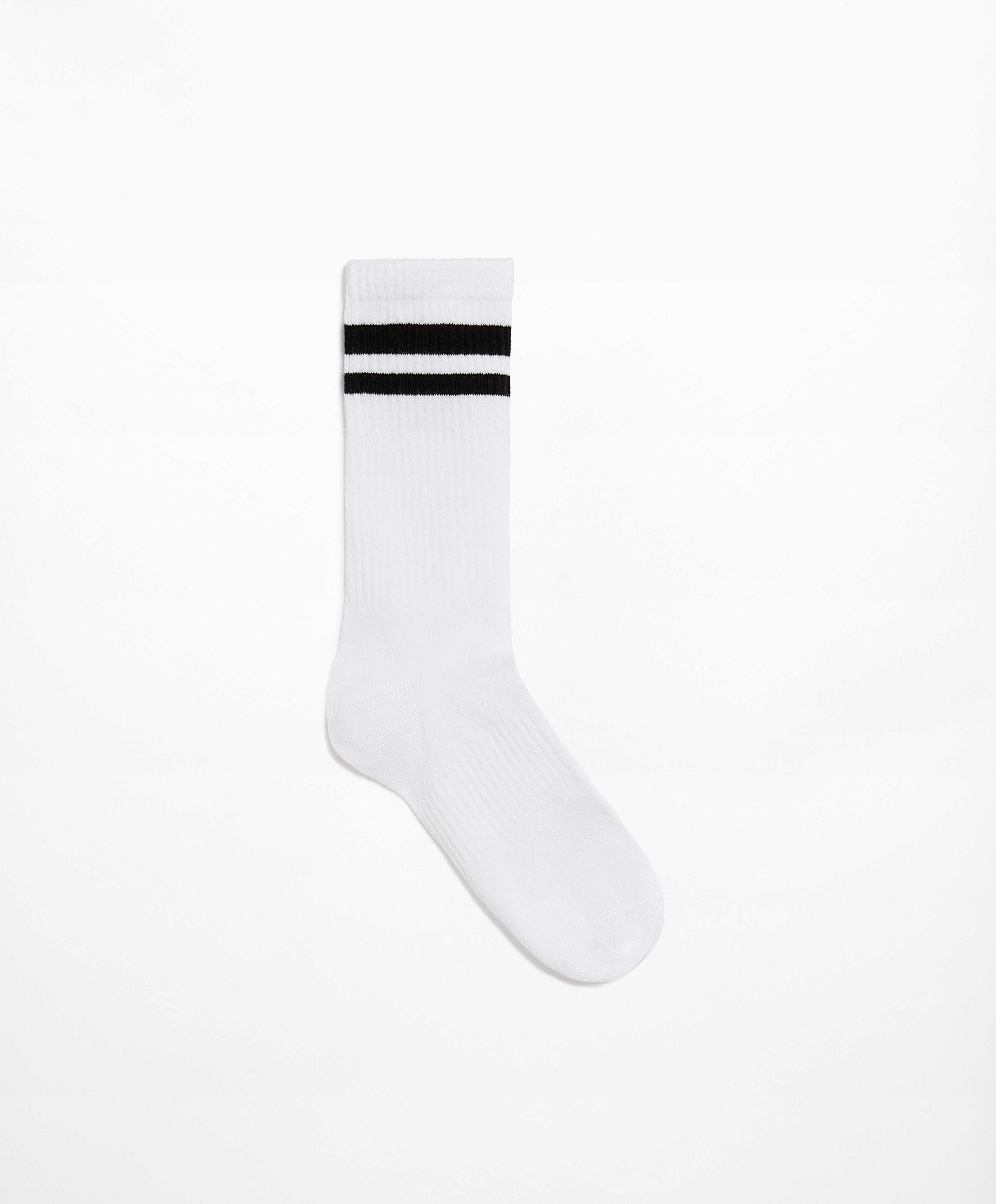 Stripe rib classic sports socks in a cotton blend