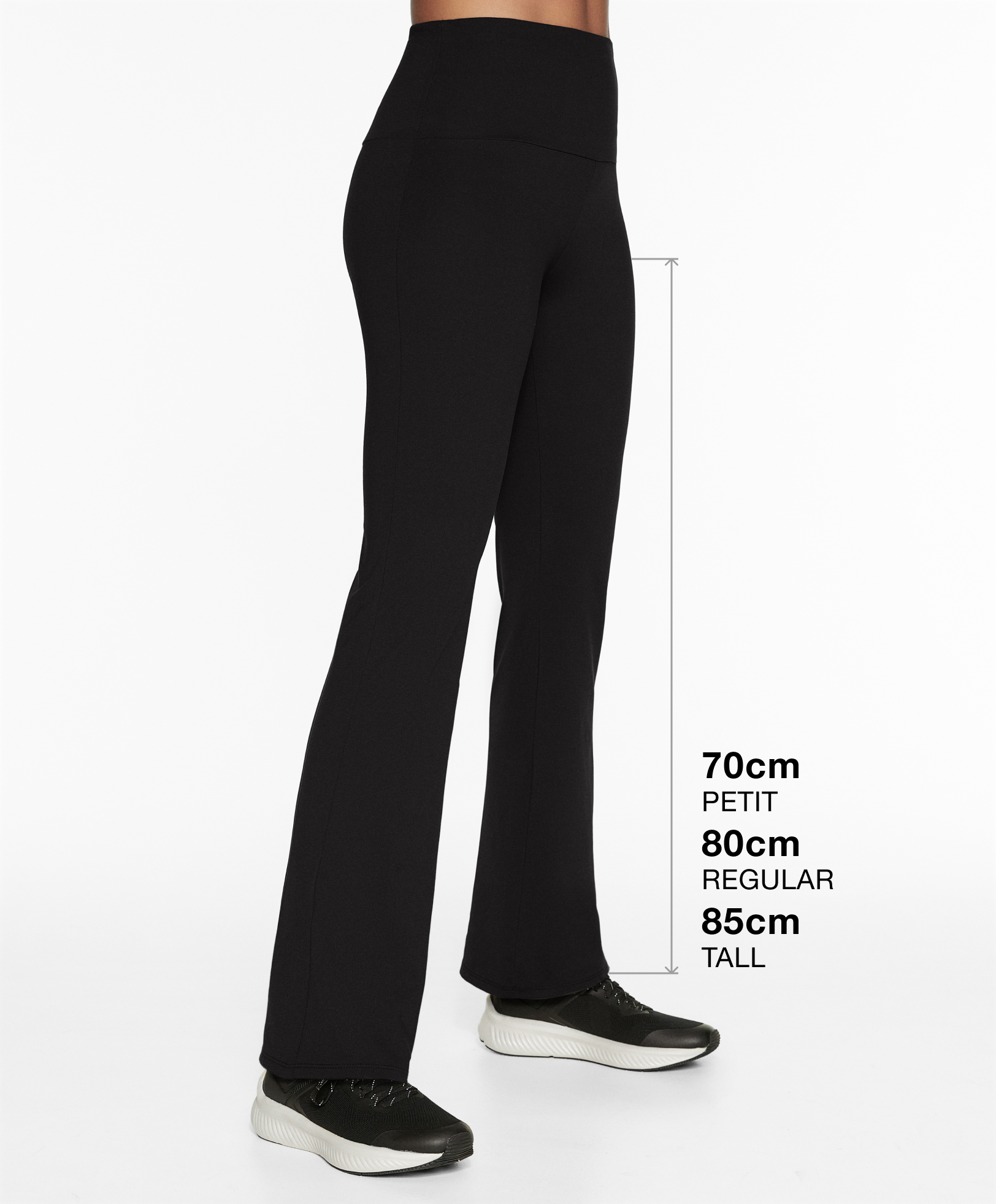 High-rise comfortlux flare trousers