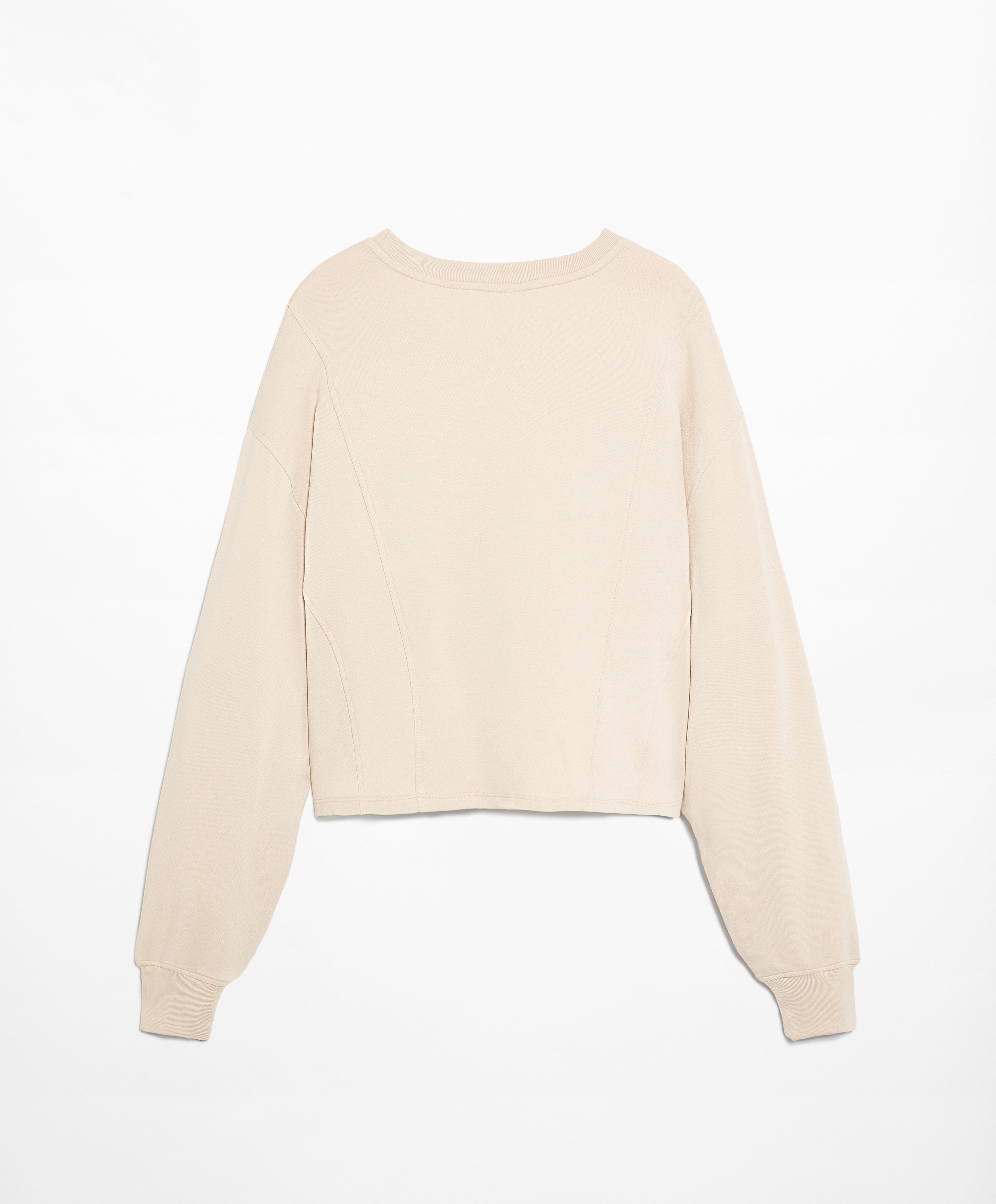 Crop sweatshirt with cotton and modal