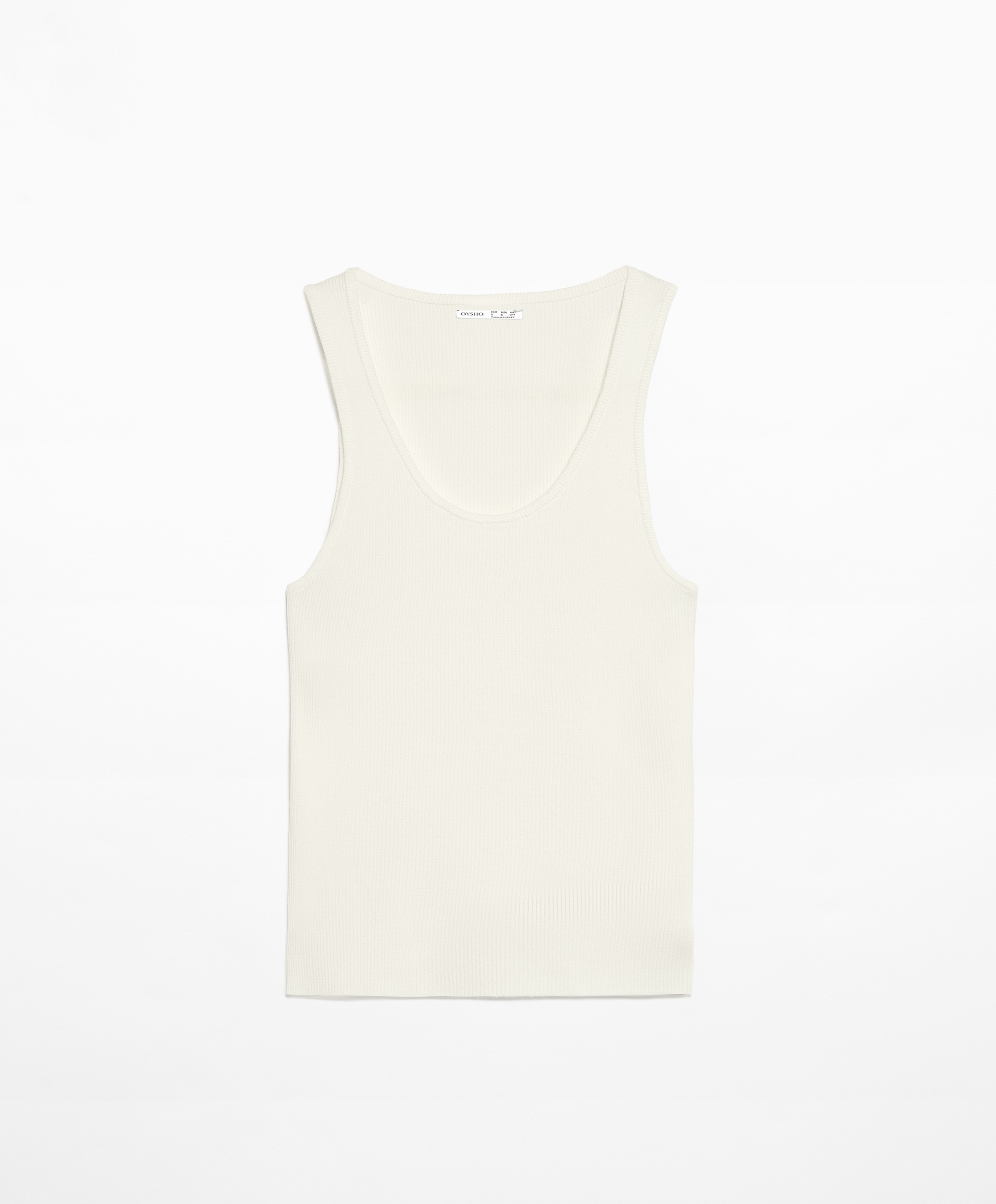 Knit sleeveless T-shirt