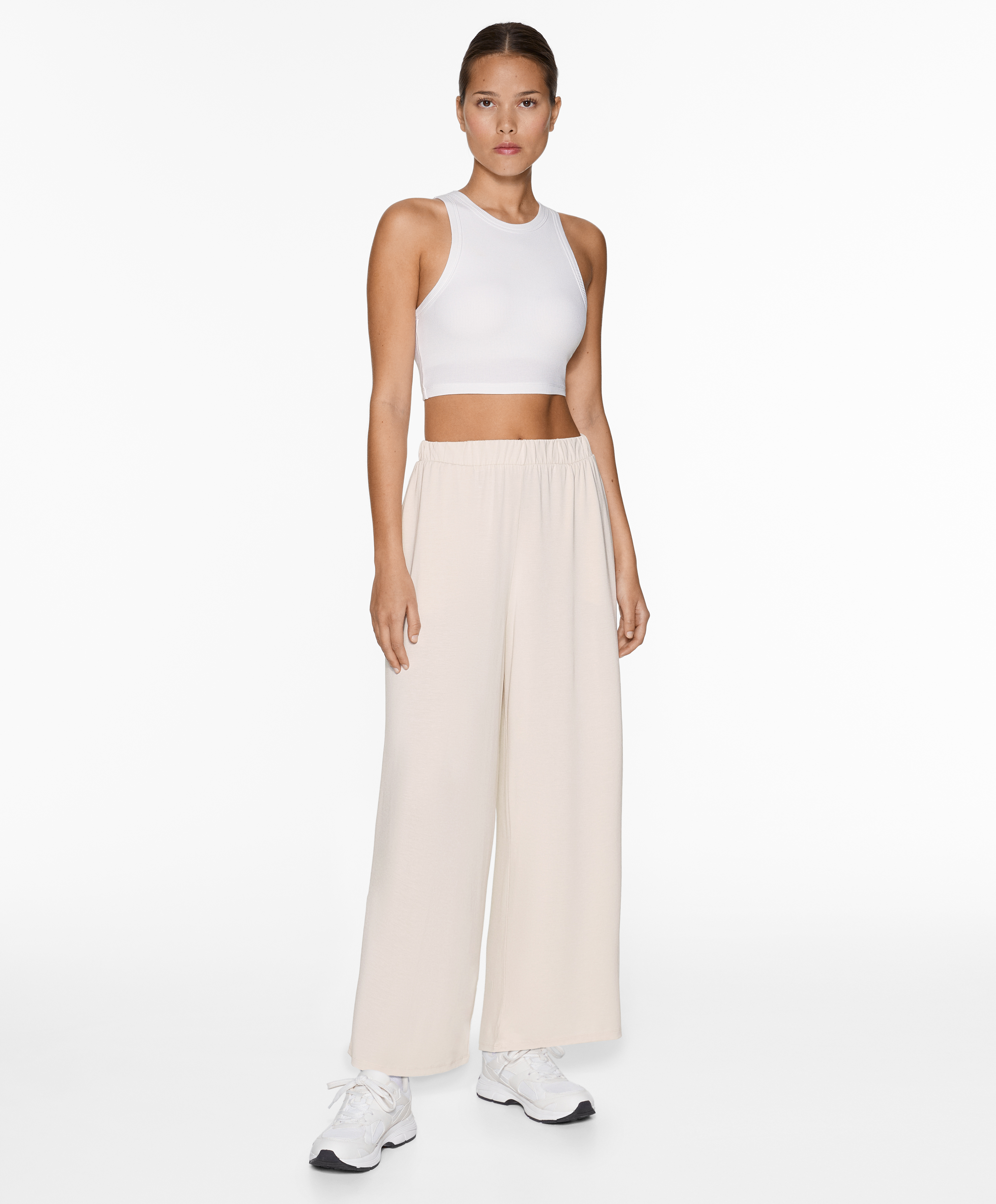 Modal blend crop trousers