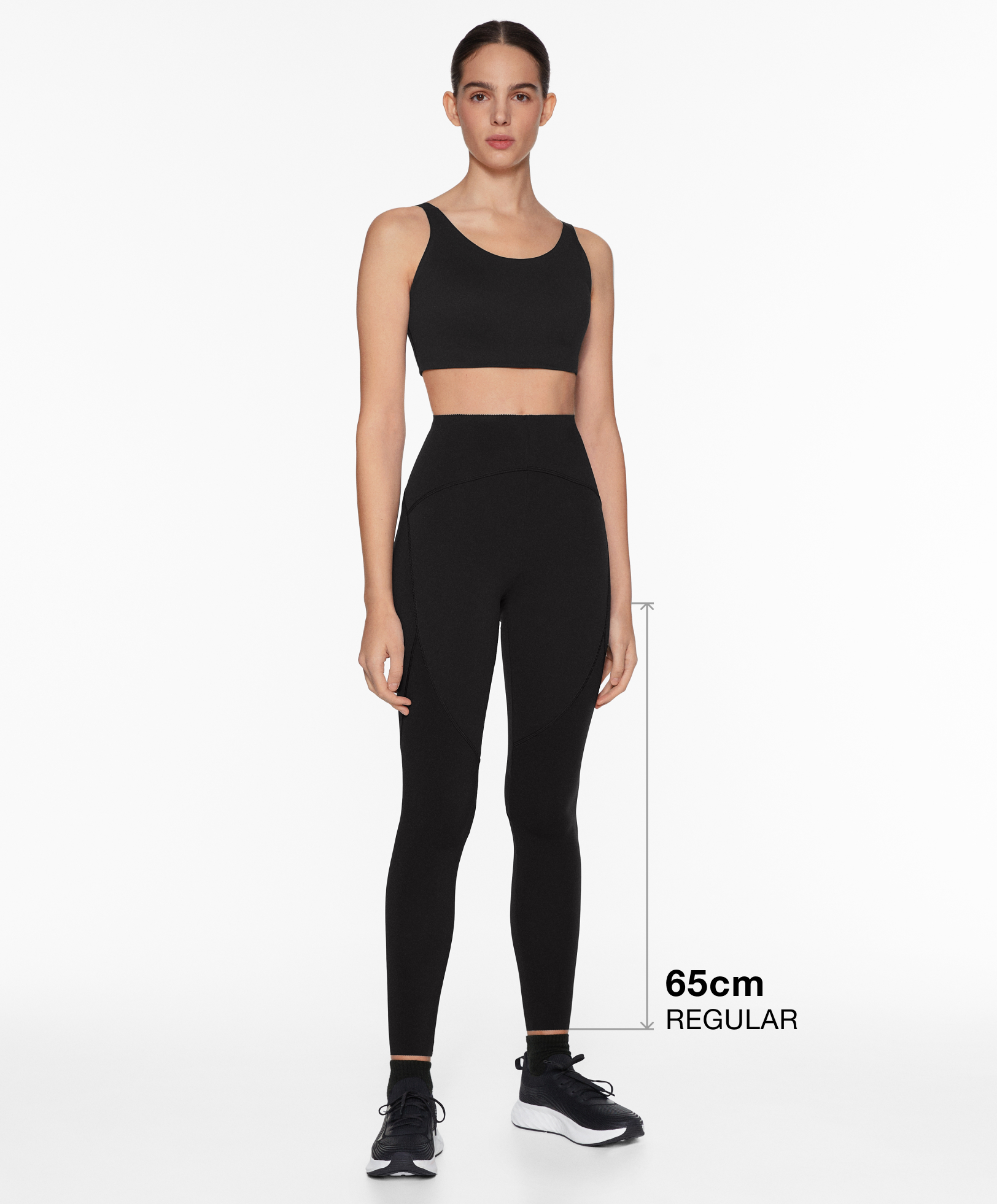 Basic compressive ankle-length leggings