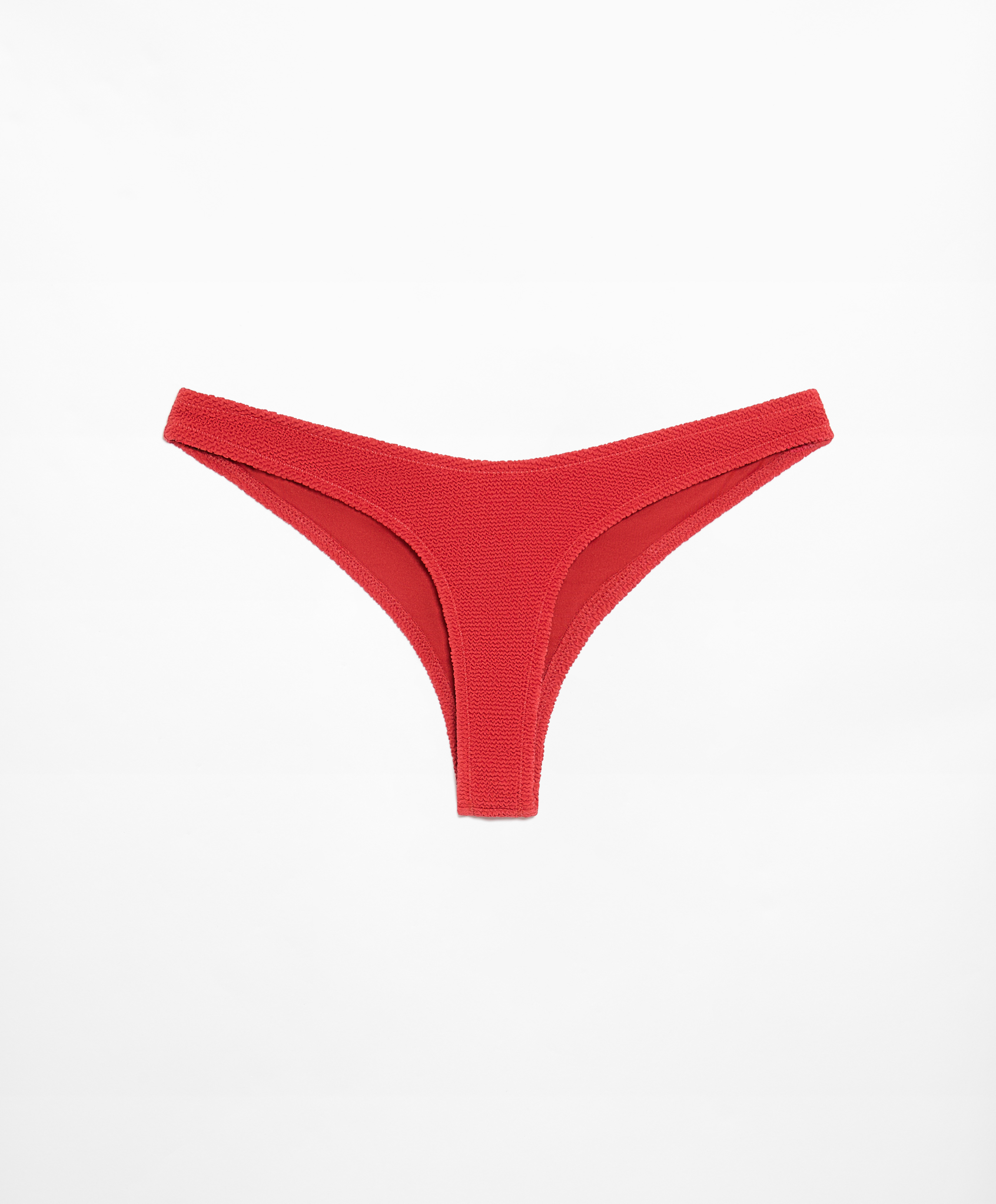 U-cut crinkle Brazilian bikini briefs